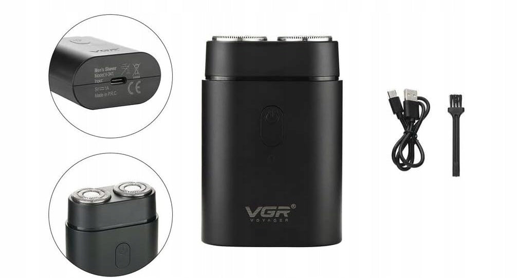 Electric Shaver Male Rotating Wireless USB Black Manufacturer code golarka elektryczna męska bezprzewodowa
