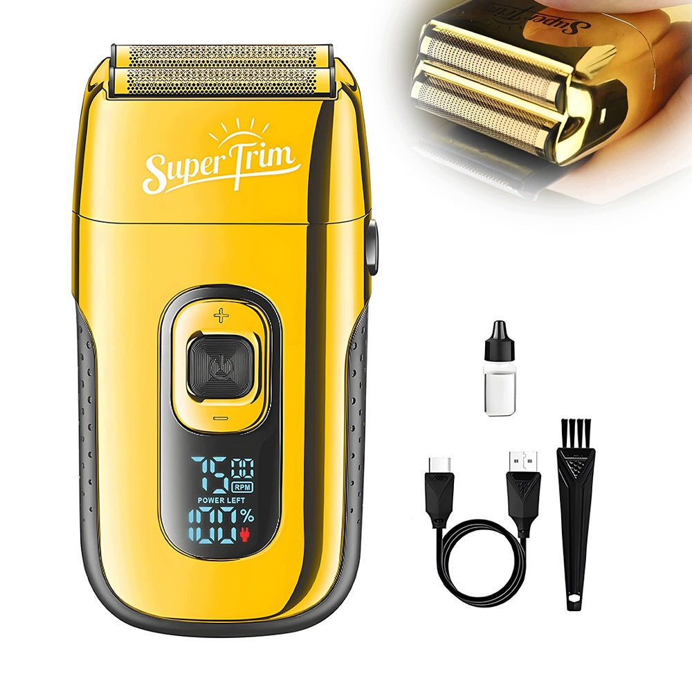 Electric Shaver Men's Foil Beard USB LED Travel Smooth Skin