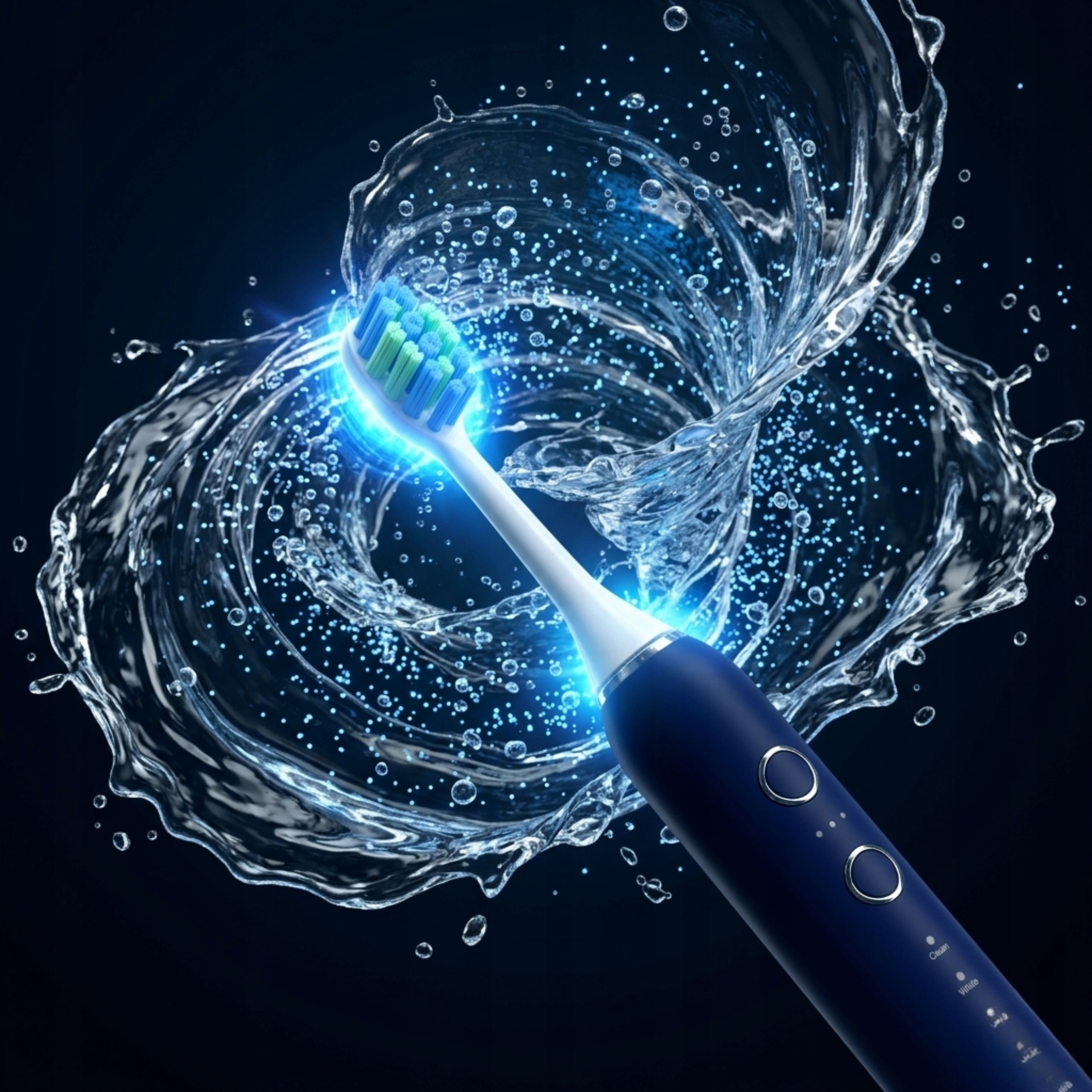 Electric Sonic Toothbrush 2 Tips Induction PULSE Set Medical device no