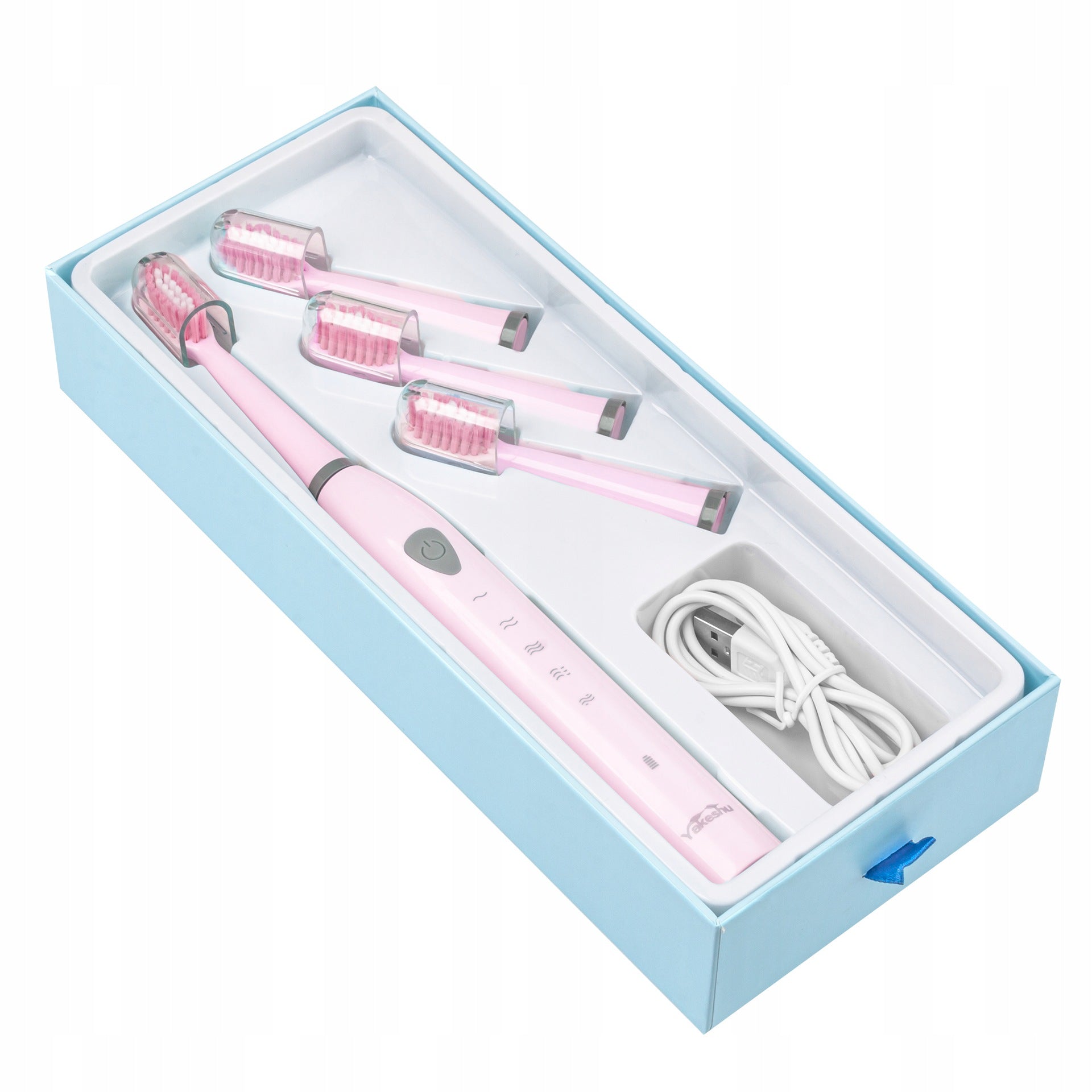 Electric Sonic Toothbrush + 4 Tips - Pink Manufacturer code 5907565671278