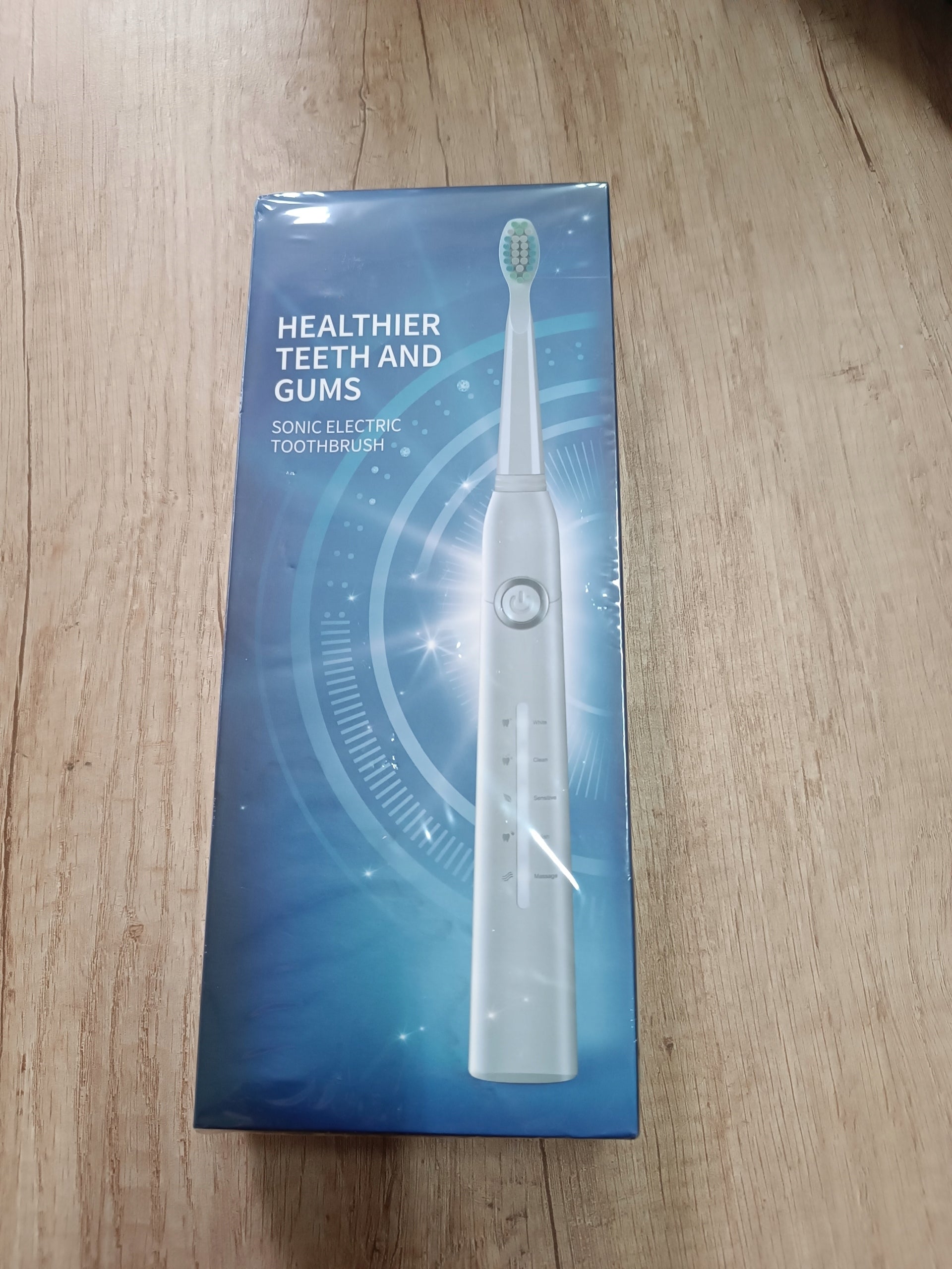 Electric Sonic Toothbrush + 8 Heads 5 Modes Timer White