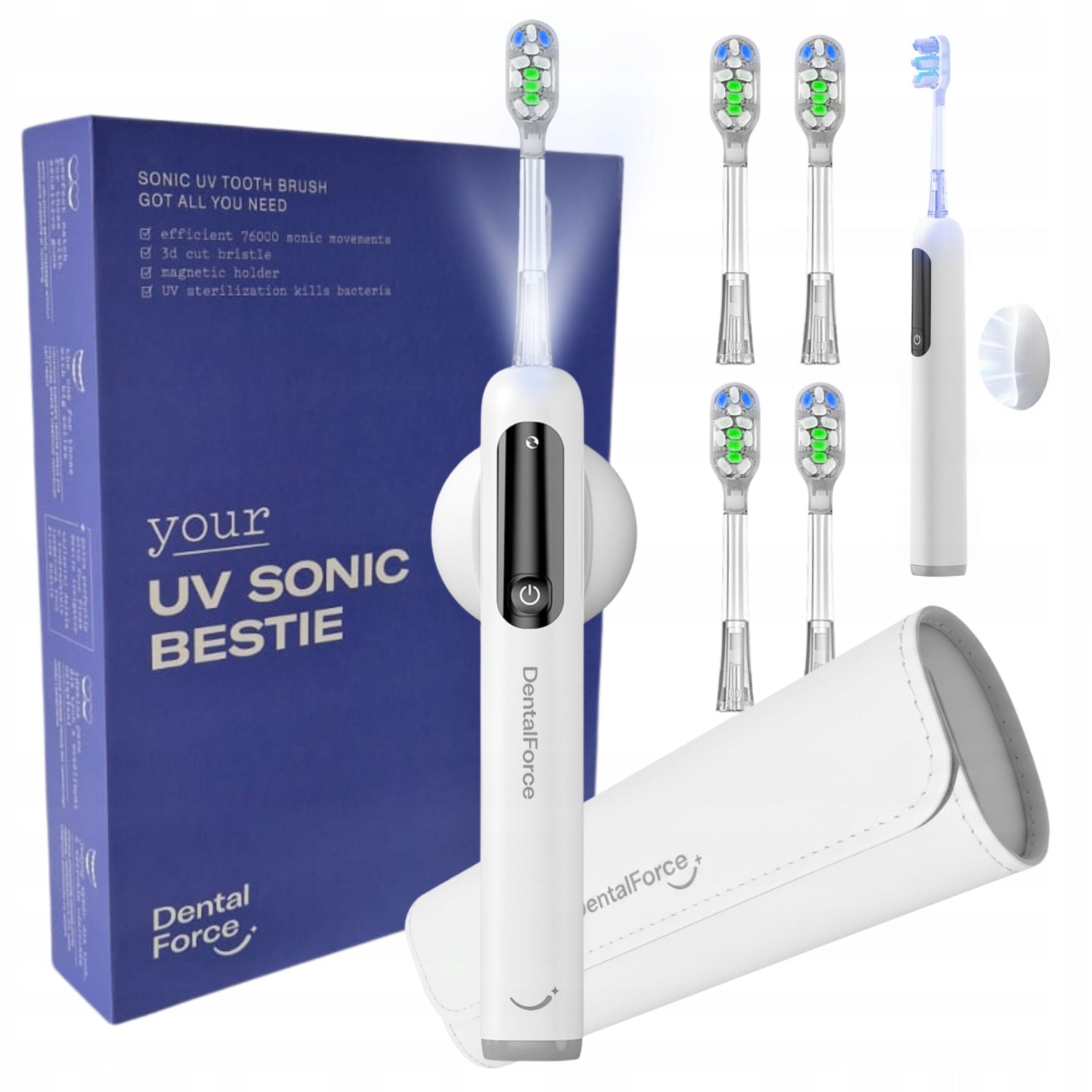 Electric Sonic Toothbrush DentalForce UV Holder Case 120days