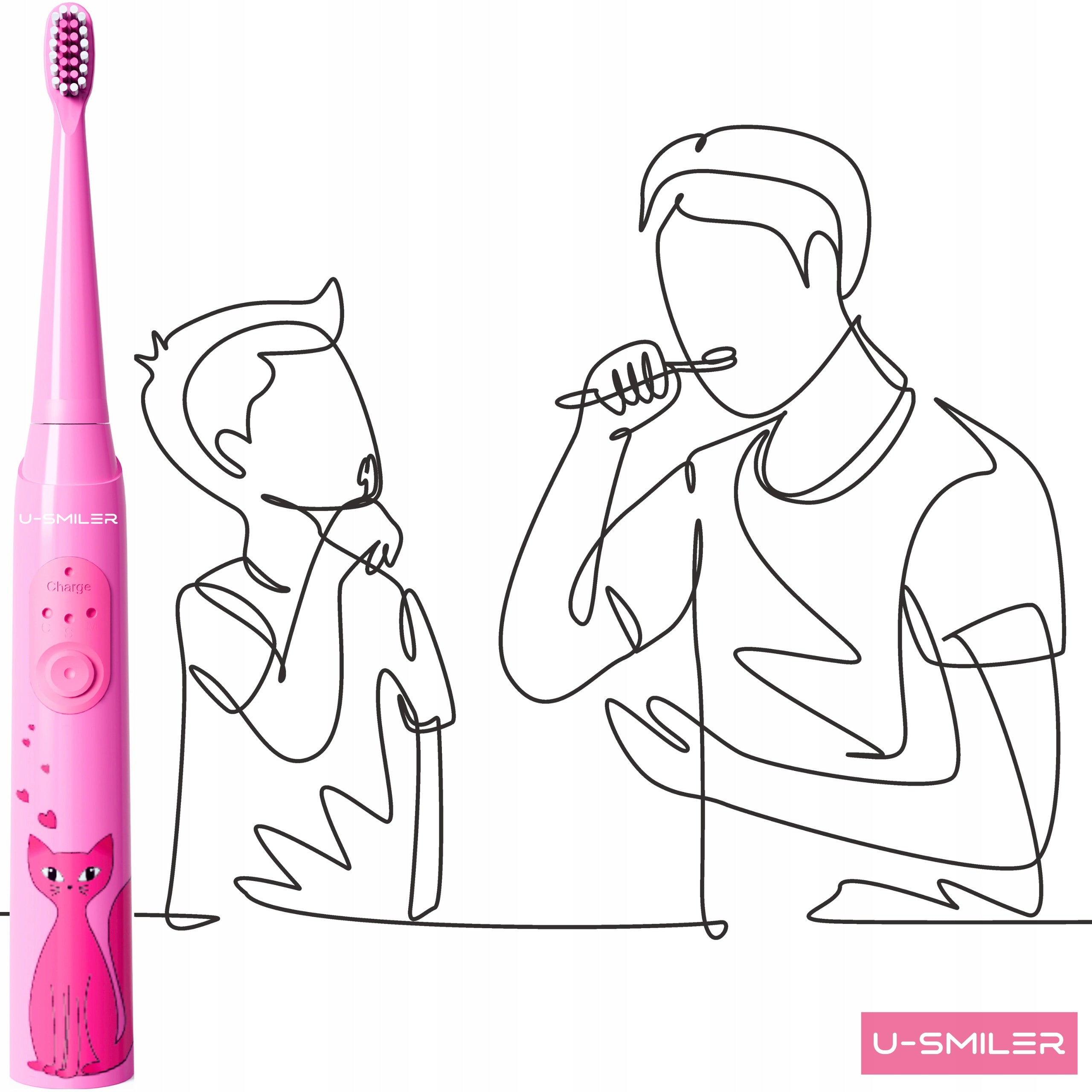 Electric Sonic Toothbrush For Children For Teeth 3-12 Years + 4 Heads Manufacturer code Soniczna Szczoteczka Dla Dzieci