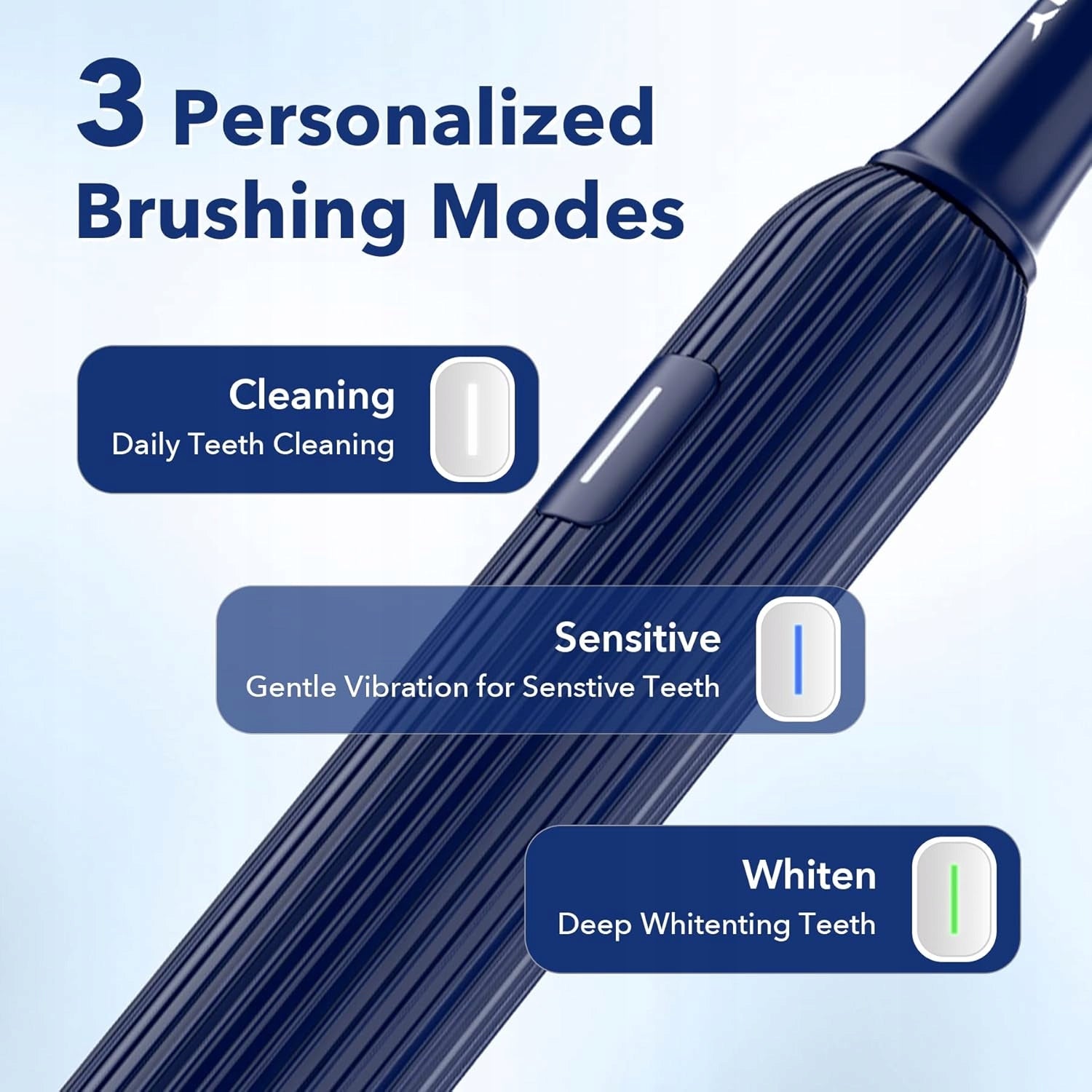 Electric Sonic Toothbrush Spare Heads Lightweight GIFT Manufacturer code granatowa