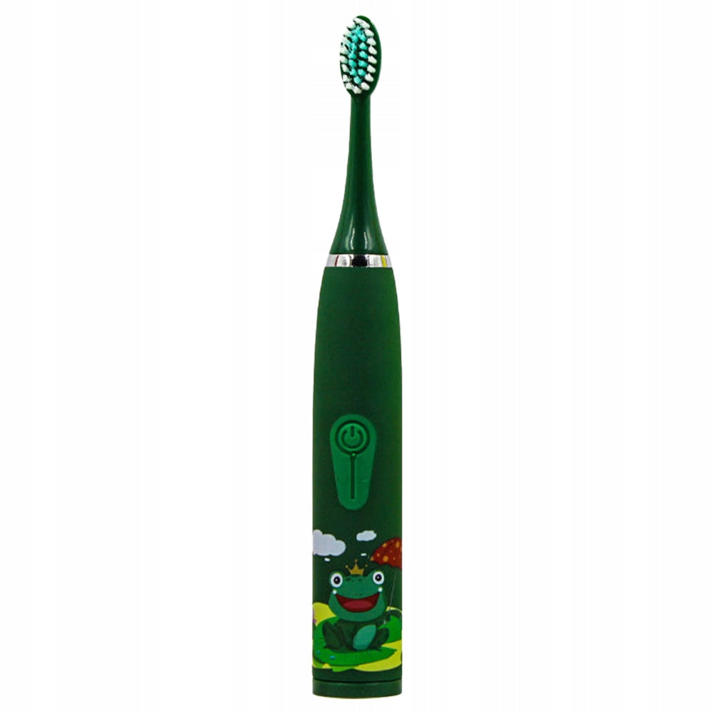 Electric Sonic Toothbrush for Children + 8 Tips Manufacturer code Soniczna Żabka Zielona z Końcówkami