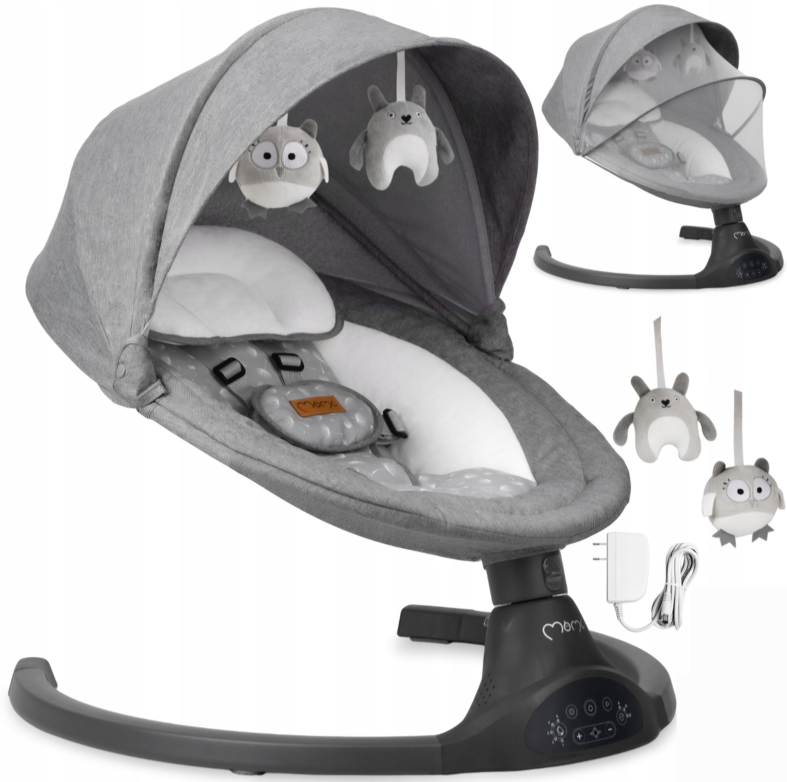 Electric Swing BIOBY Infant Rocker 5 Speeds Remote Control Baldach