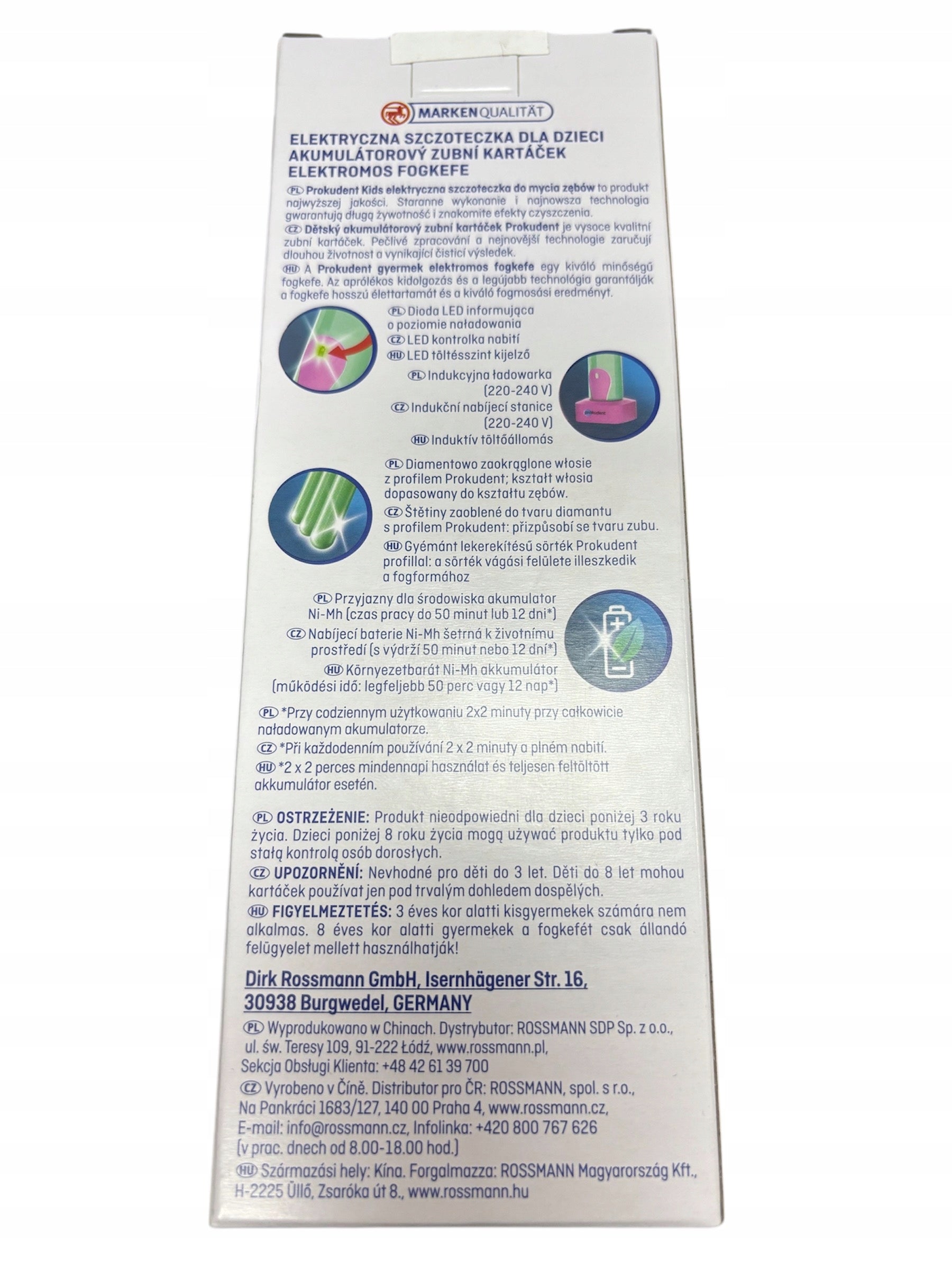 Electric Toothbrush PROKUDENT KIDS 3+ for children blue Manufacturer code ako