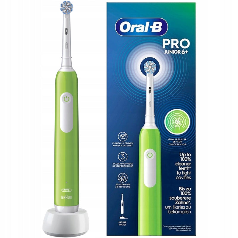 Electric Toothbrush for Children Oral-B Junior Green, 3 operating modes
