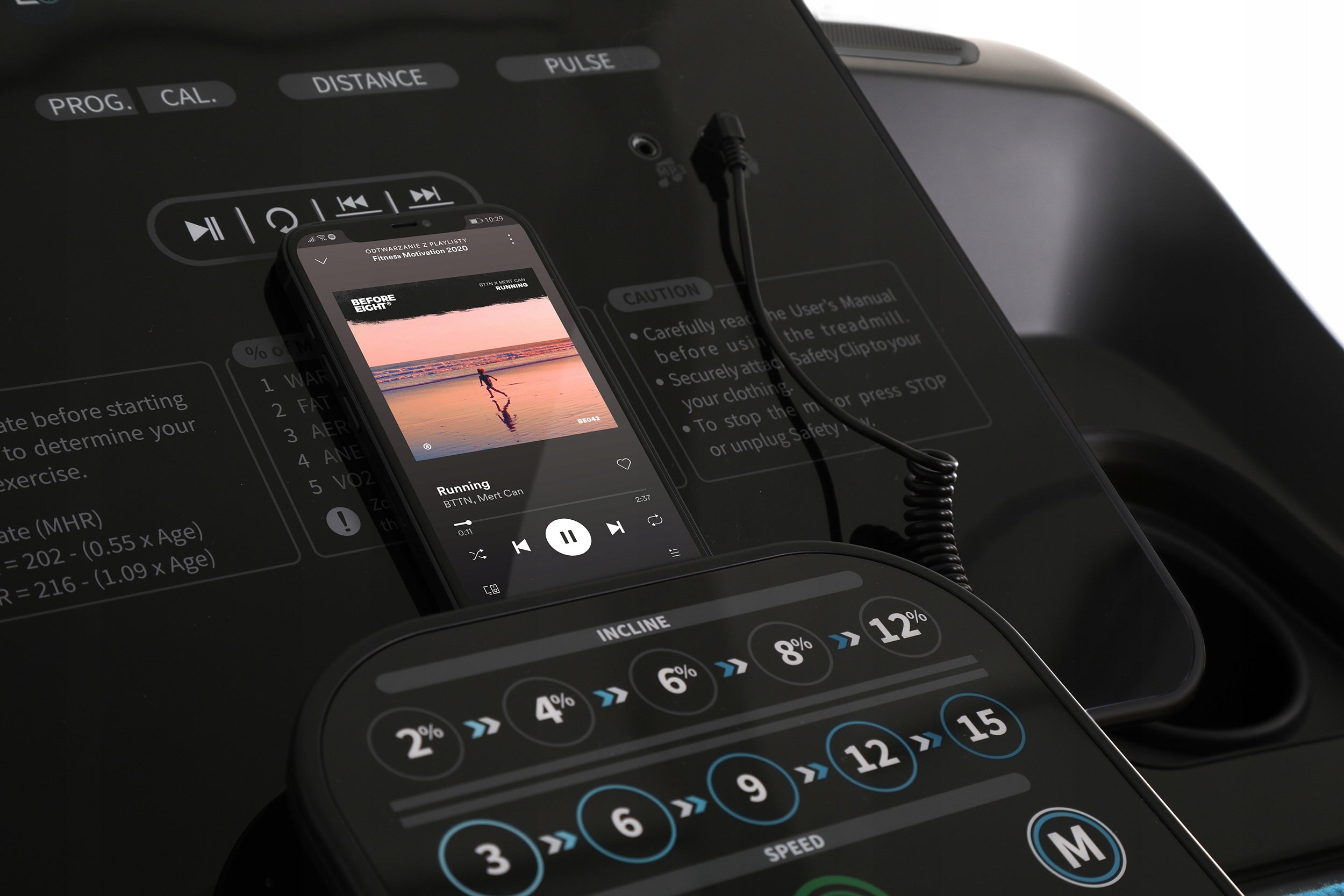 Electric Training Treadmill Folding Shock Absorption Belt Adjustment - Zipro Maximum user weight 150 kg