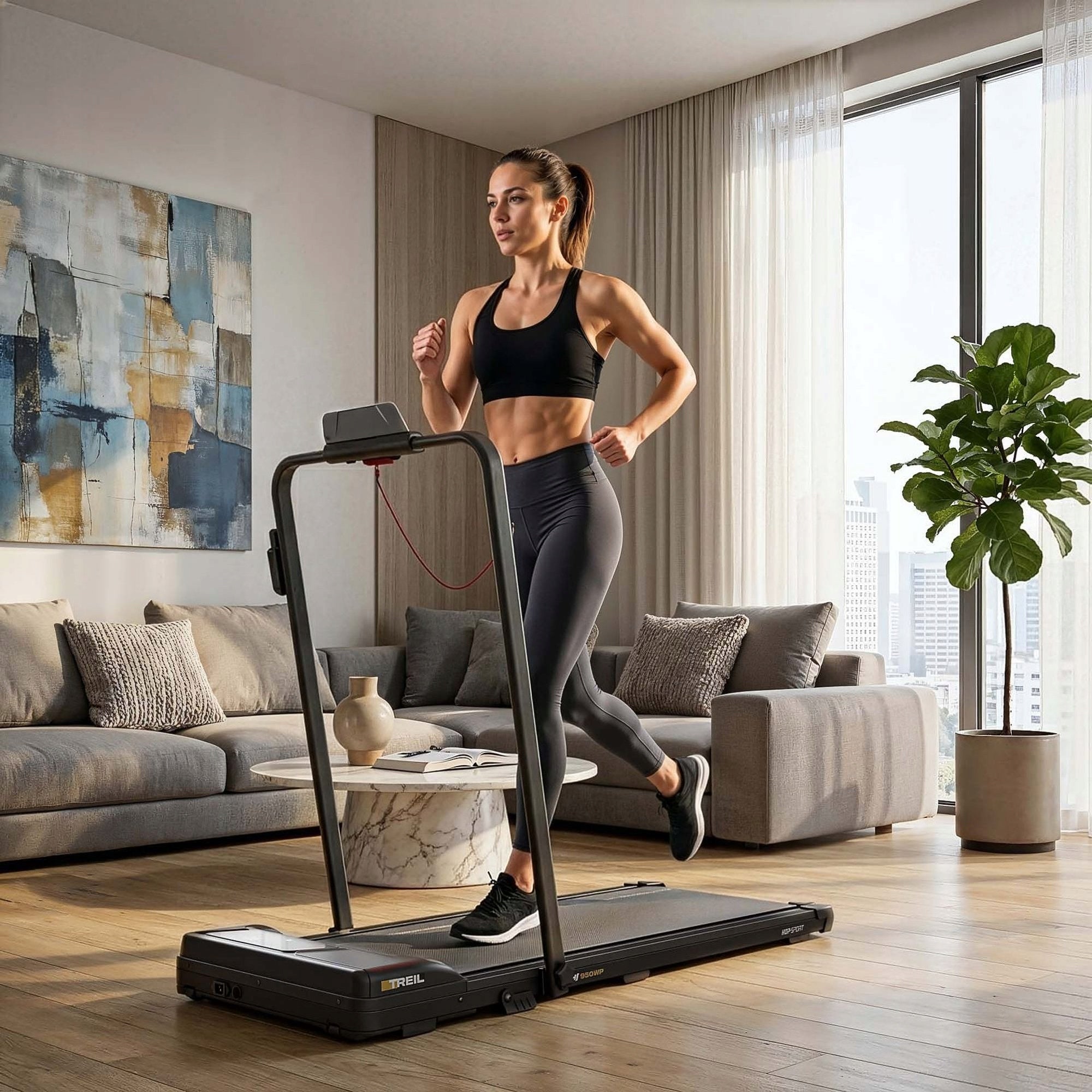 Electric Treadmill 120kg 2in1 Walkingpad Led Packaging status original