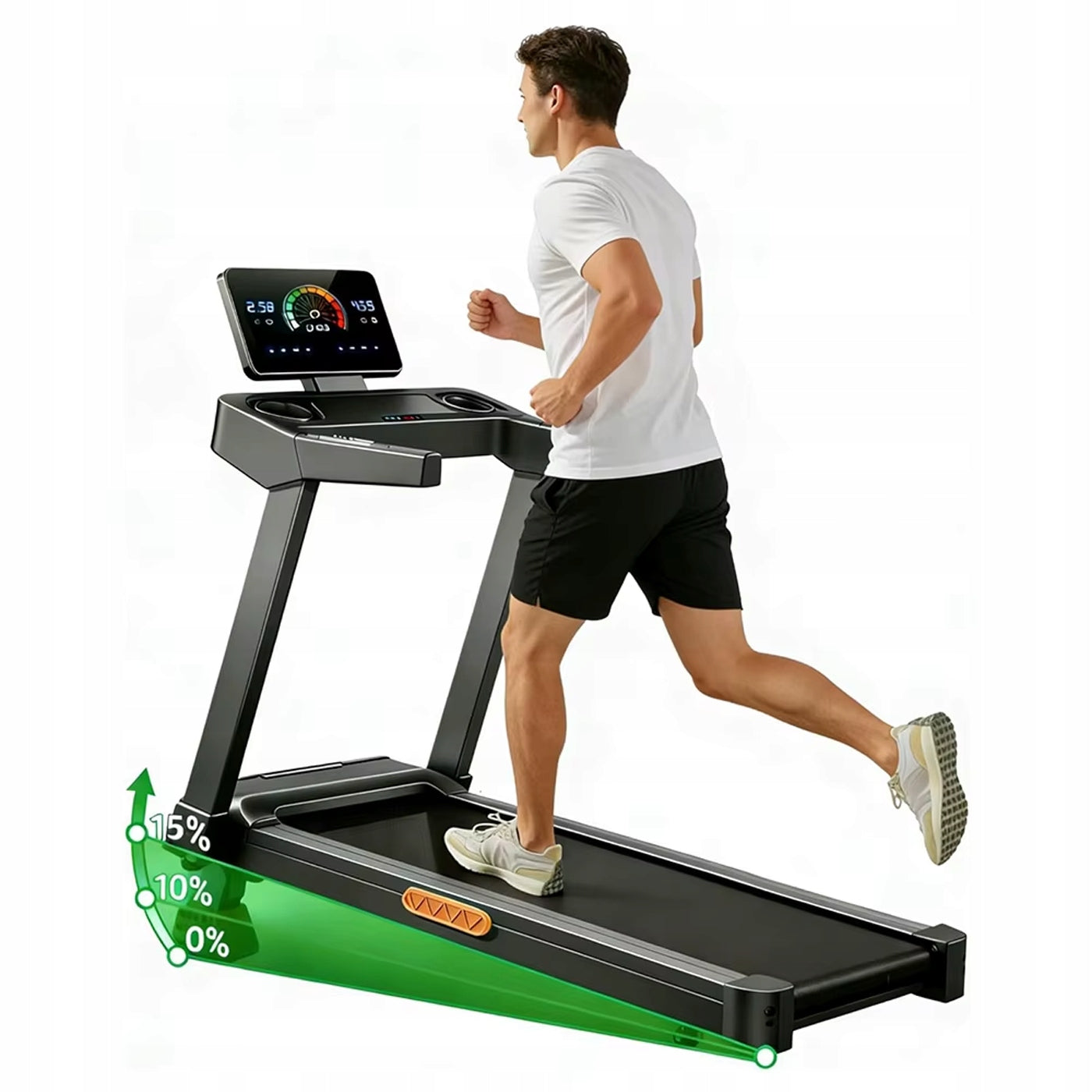 Electric Treadmill 180kg 14km/h 3.5HP Incline 15% Folding Quiet Packaging status original