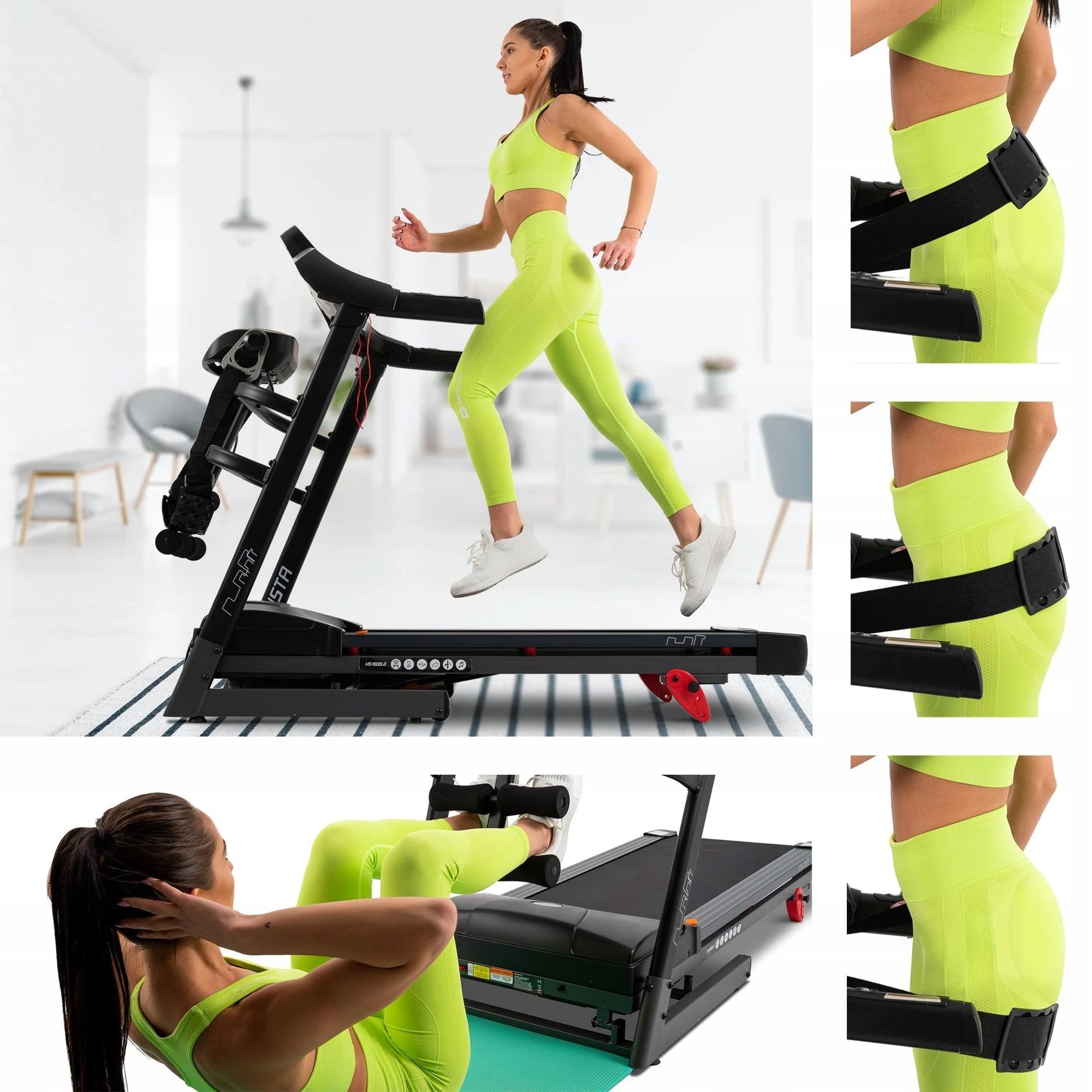 Electric Treadmill 2KM with Massager Folding Reg. Angle Slope 16km/h Brand Hop-Sport