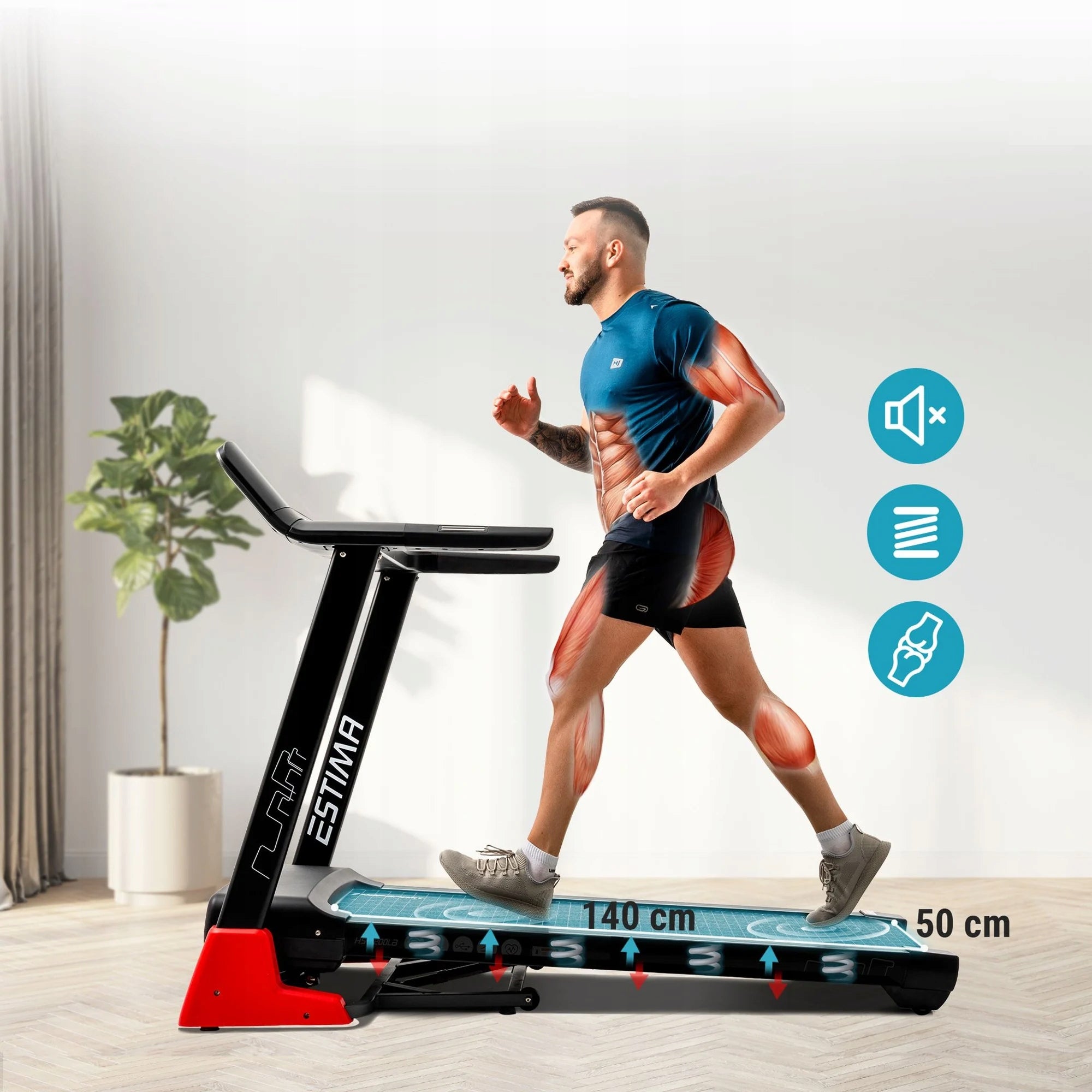 Electric Treadmill 3HP Home Folding Angle Adjustment Shock Absorption 20km/h Manufacturer code HS-3200LB