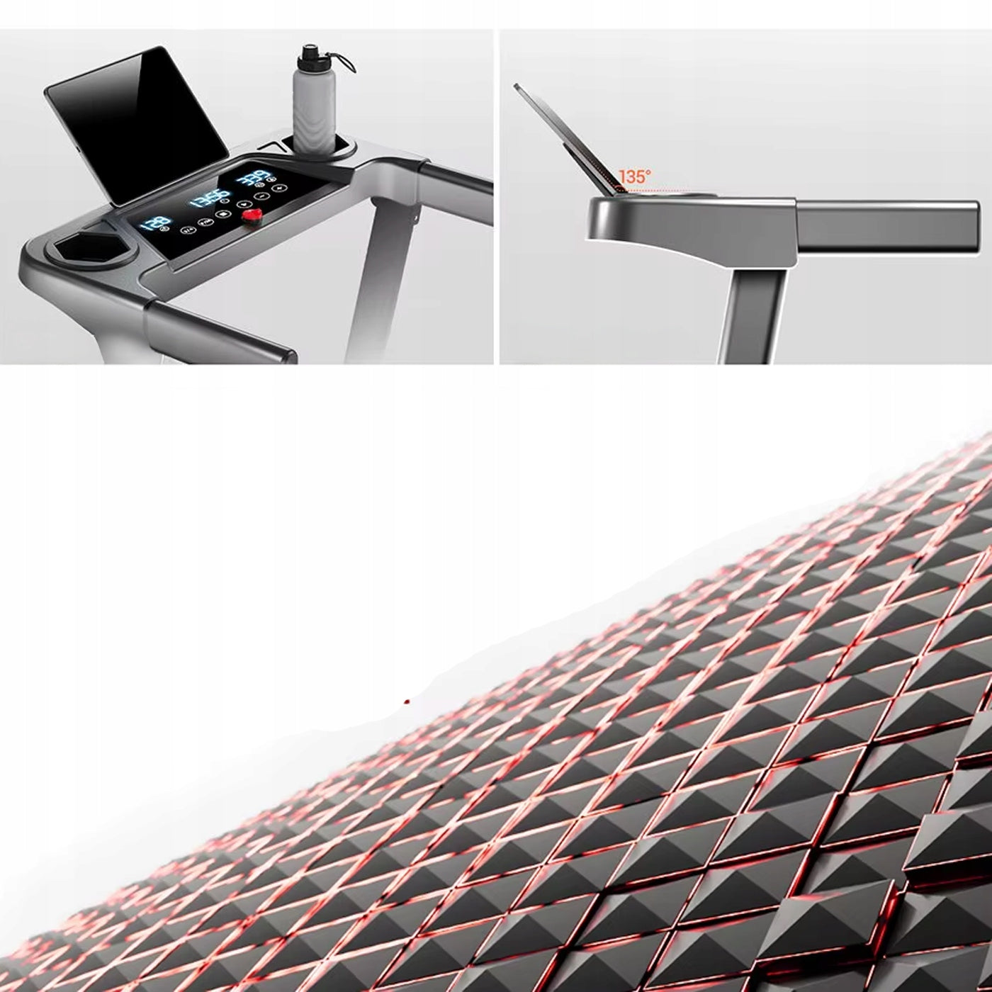 Electric Treadmill Folding 12% Slope 136kg Motor 3.0HP Home Quiet Maximum user weight 136 kg