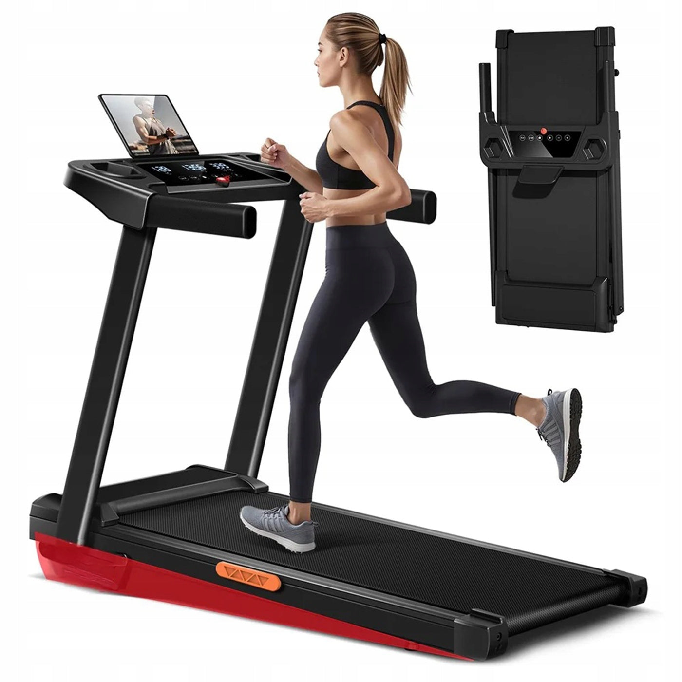 Electric Treadmill Folding 12% Slope 136kg Motor 3.0HP Home Quiet