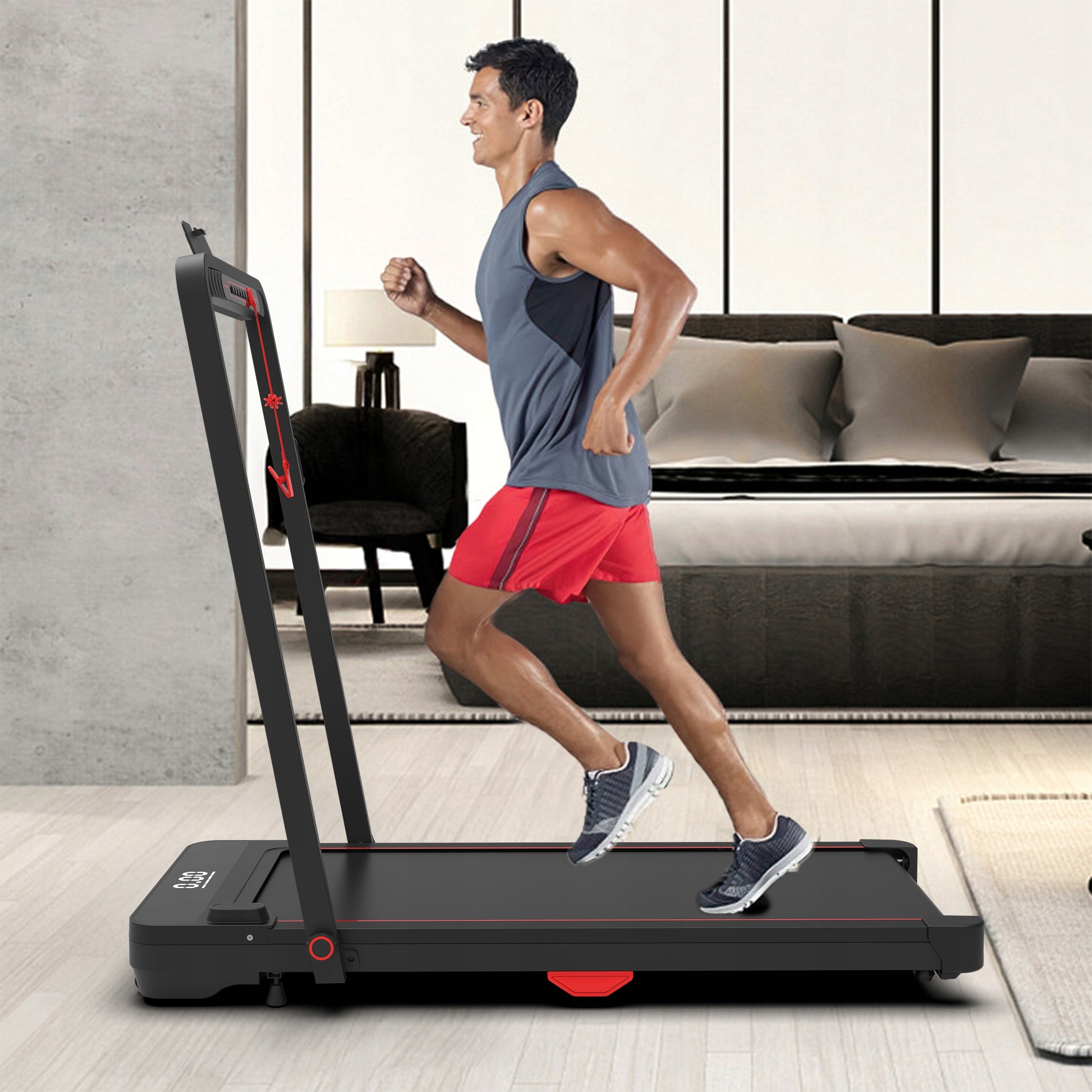 Electric Treadmill Folding Flat 12 km/h Bluetooth Shock Absorption 120 kg Model other