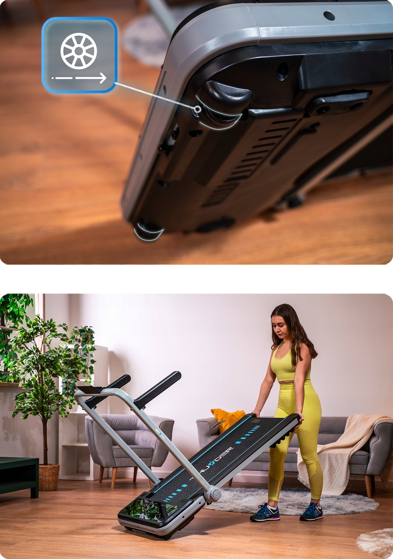 Electric Treadmill Folding Home Under Bed 0.8-12 km/h IMPACT THUNDER Brand Thunder