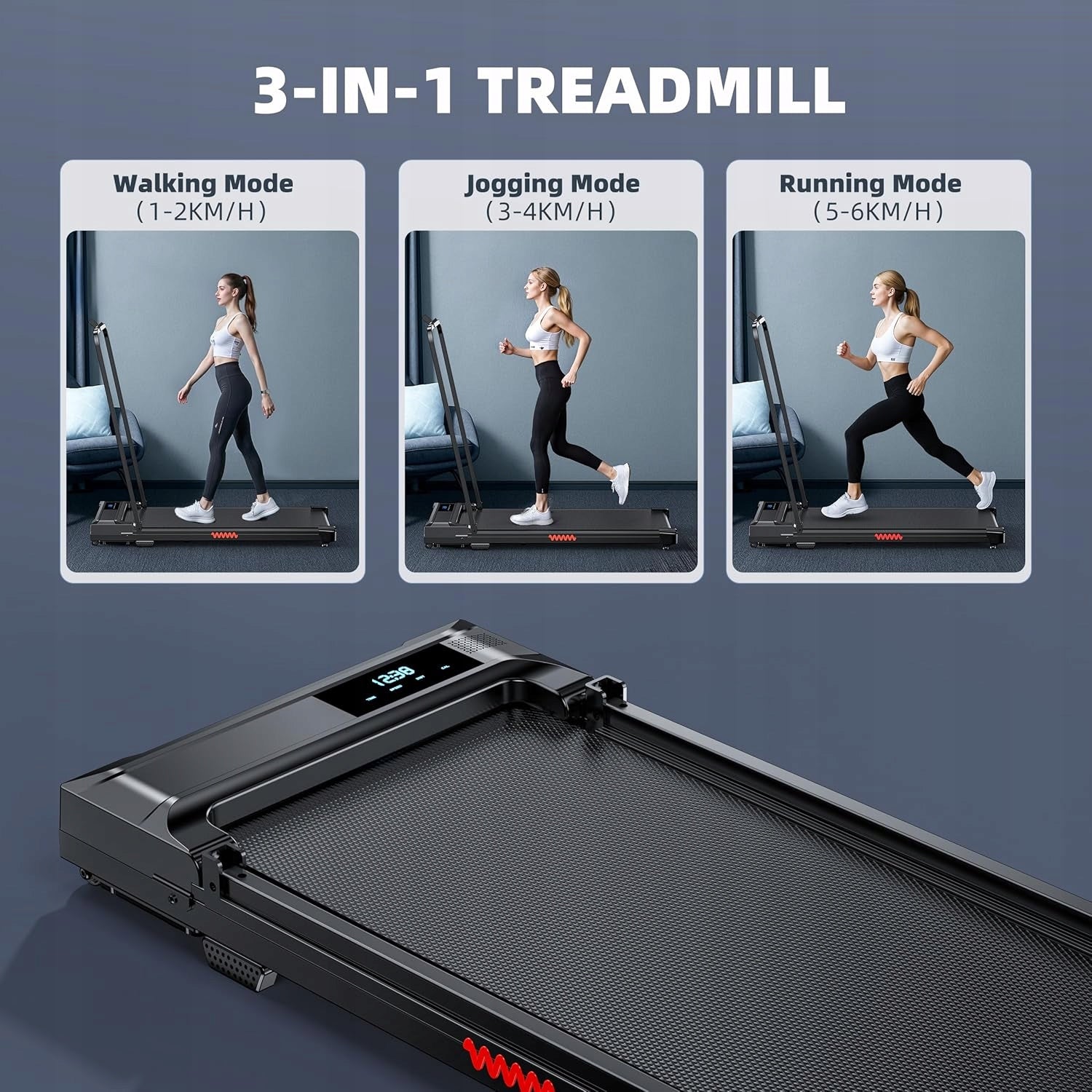 Electric Treadmill Folding Walking Pad 6km/h Under Desk Kind electric