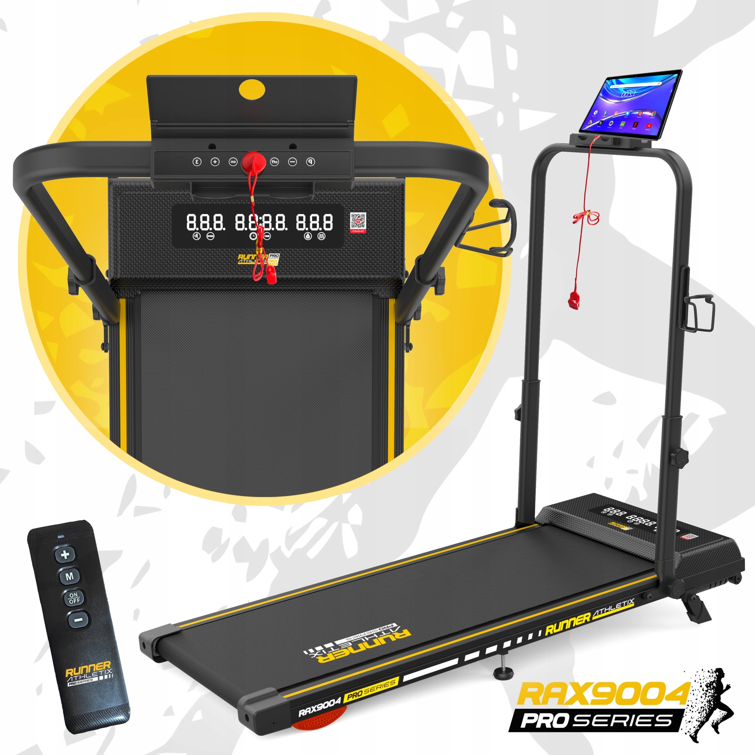 Electric Treadmill Folding Walkingpad QUIET for Running 12kmh RAX9004 Maximum user weight 120 kg
