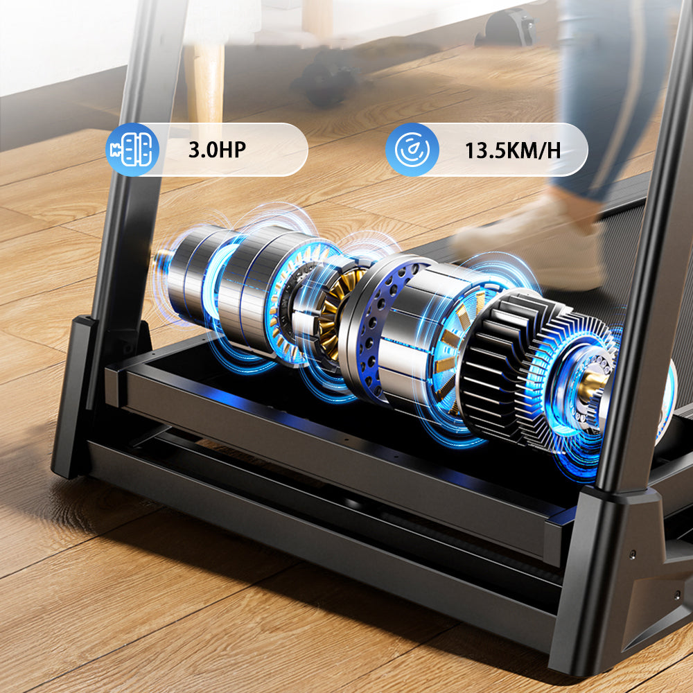 Electric Treadmill Professional Adjustable Incline 1-13.5 KM/H Unfolded product width 66.5 cm