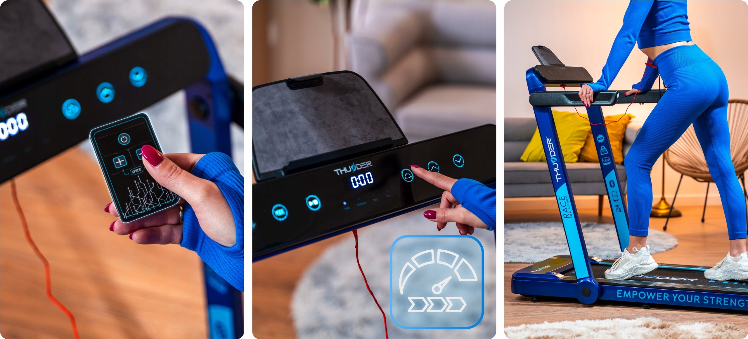 Electric Treadmill for Walking Under Desk Bed 14cm 14km/h RACE THUNDER Model RACE