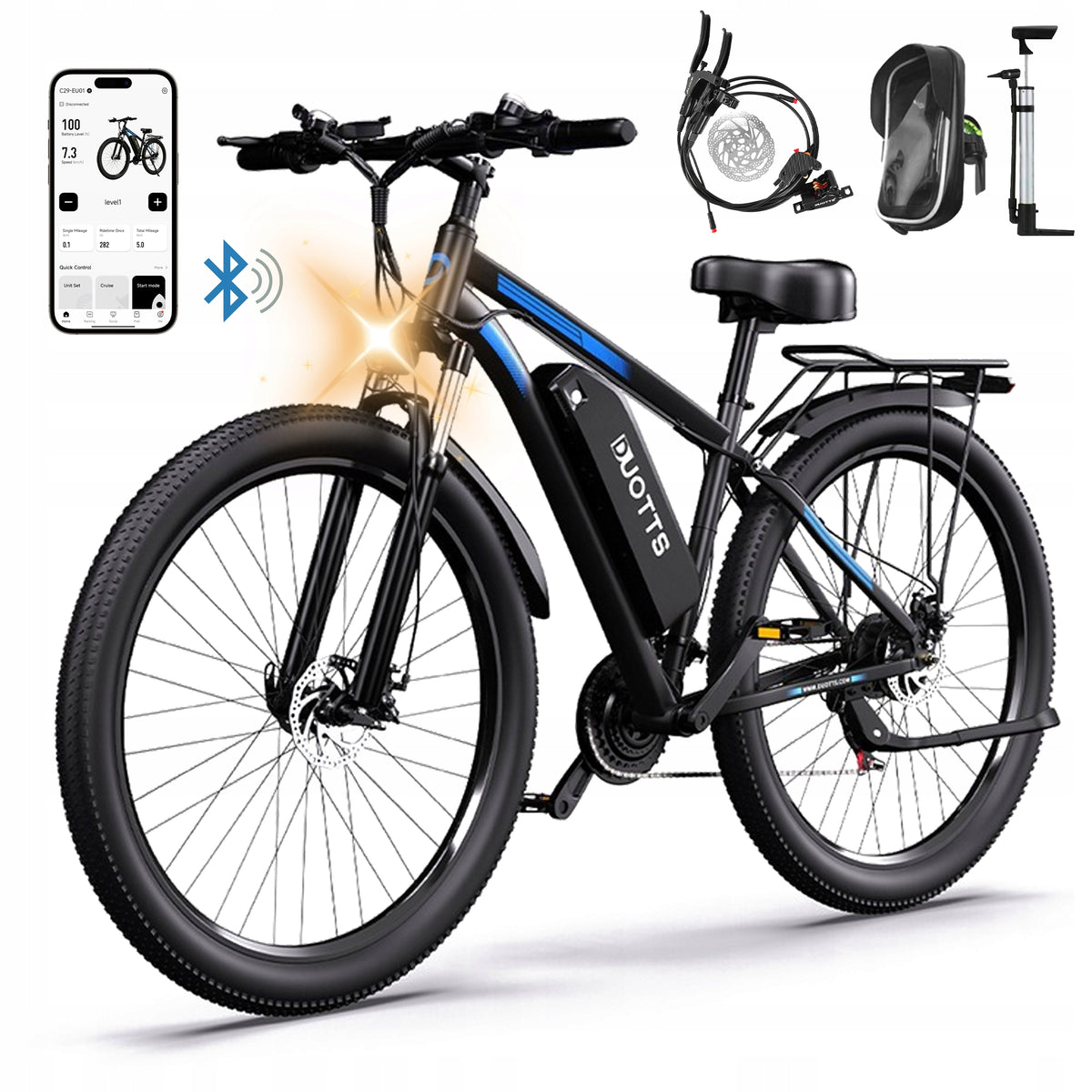 Electric Trekking Vehicle DUOTTS C29 1000W 15AH 29" SHIMANO 21 speed