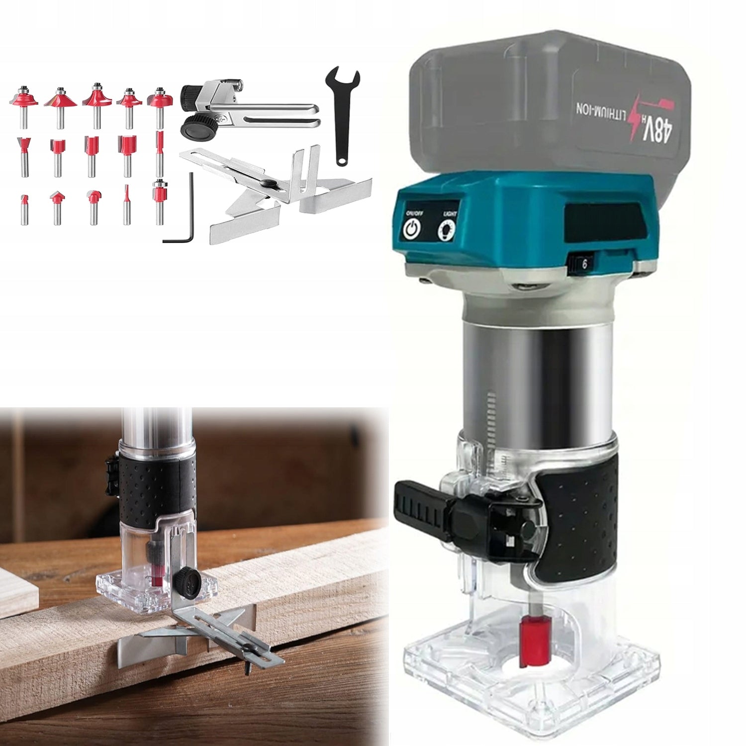 Electric Trimmer With LED Lighting Designed For Cutting Groove