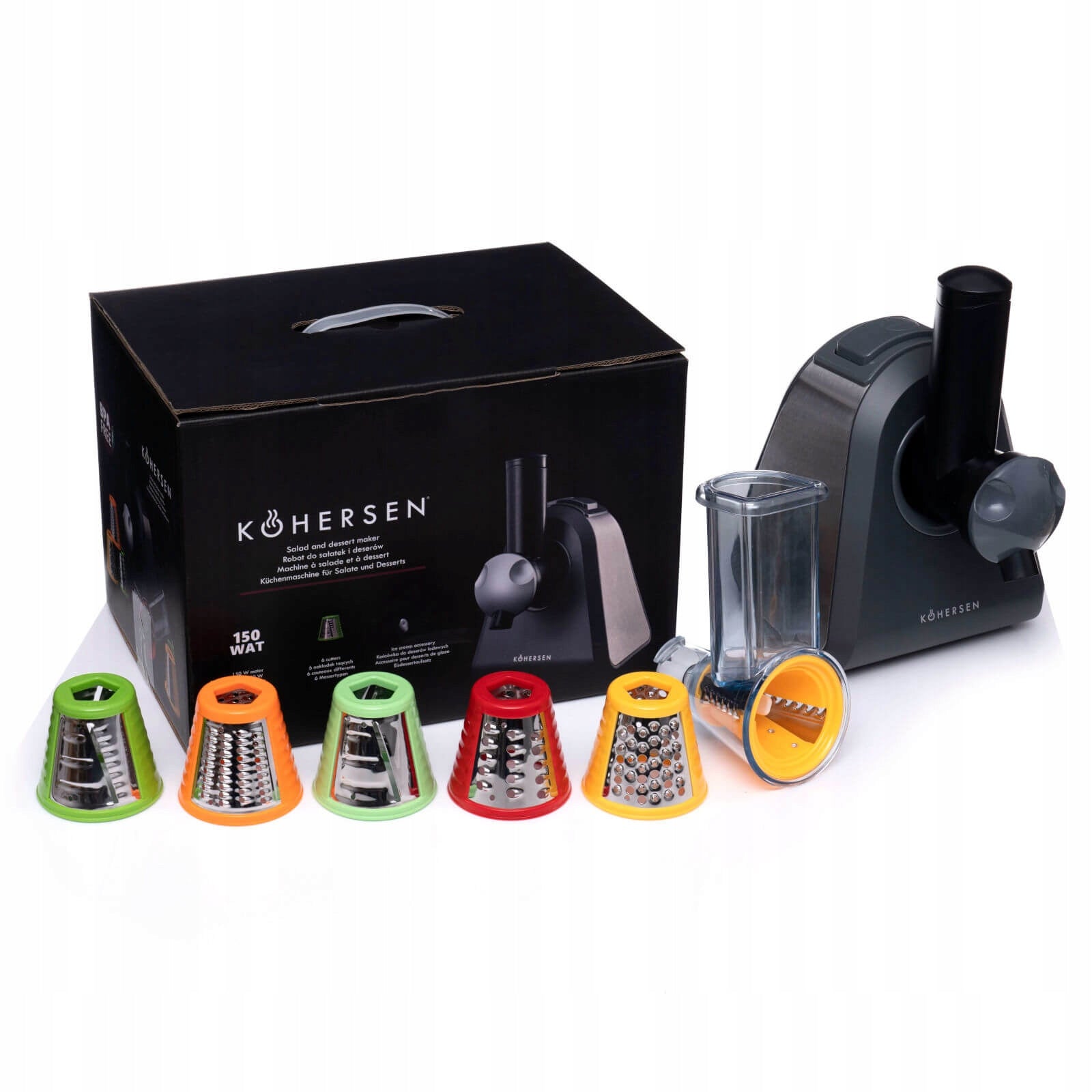 Electric Vegetable Slicer, Ice Cream Maker, French Fry Maker, Kohersen + SCISSORS Brand Kohersen