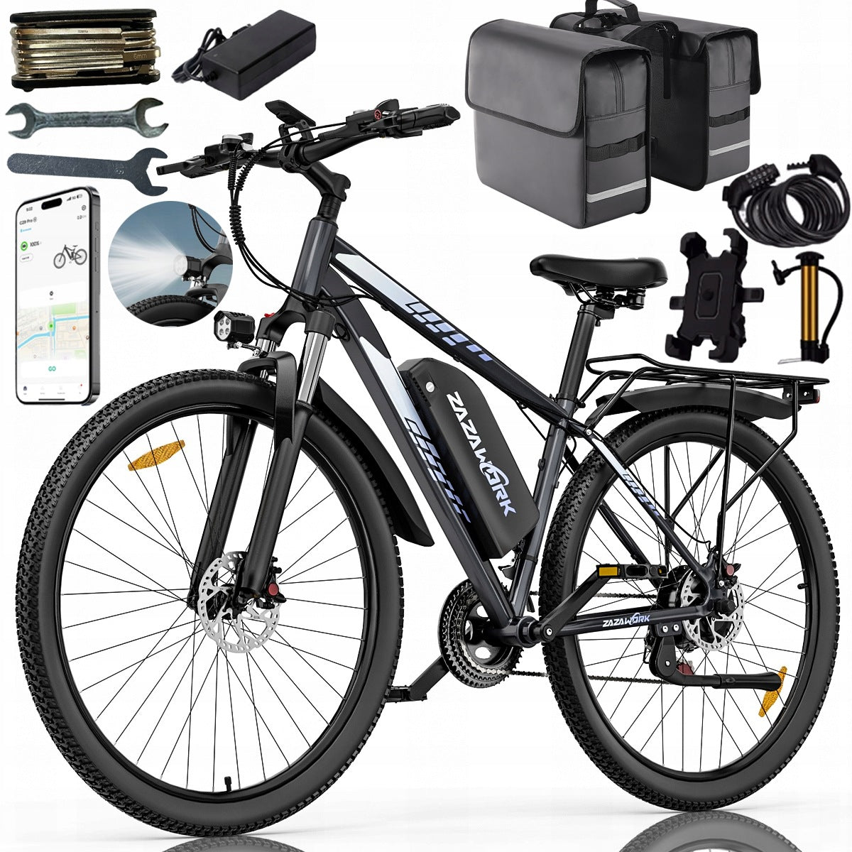 Electric Vehicle 1000W 48V20AH 50KM/h 120HP SHIMANO-21S Oil Brake