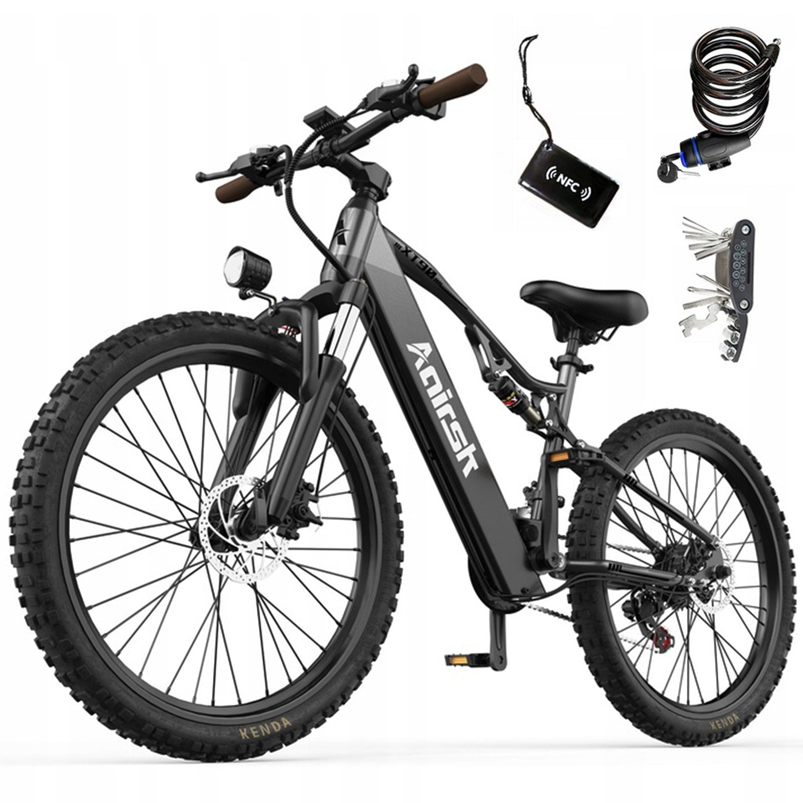 Electric Vehicle 26''Aairsk XT90 48V 20AH 1000W 45KM/H Shimano 21s +NFC MTB