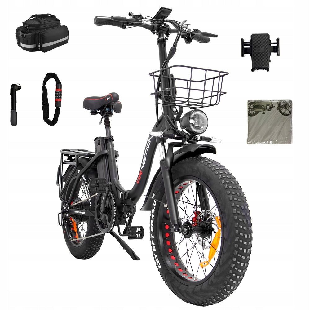 Electric Vehicle FAT TIRE DRVETION CT20 750W 45KM/H 20'' 48V10AH folding