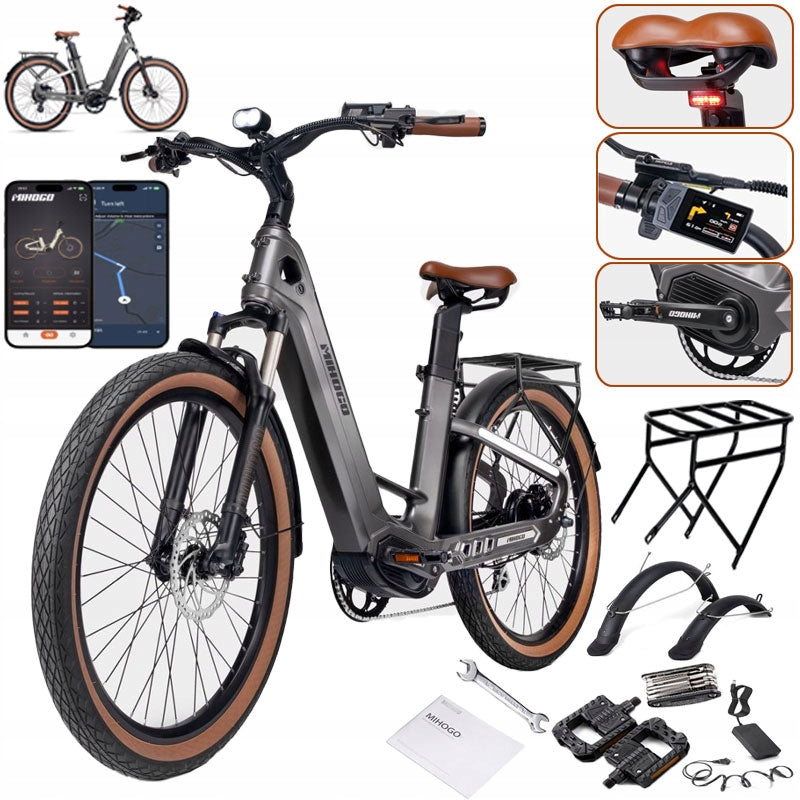 Electric Vehicle MIHOGO Air 900W 48V 19.2AH 40km/h 26'' Male/Women's APP