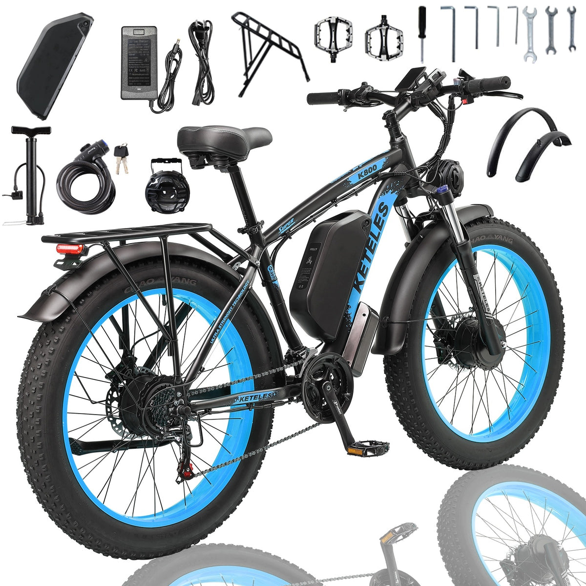 Electric Vehicles K800 4000W 52V32AH Dual motor hydraulic brakes