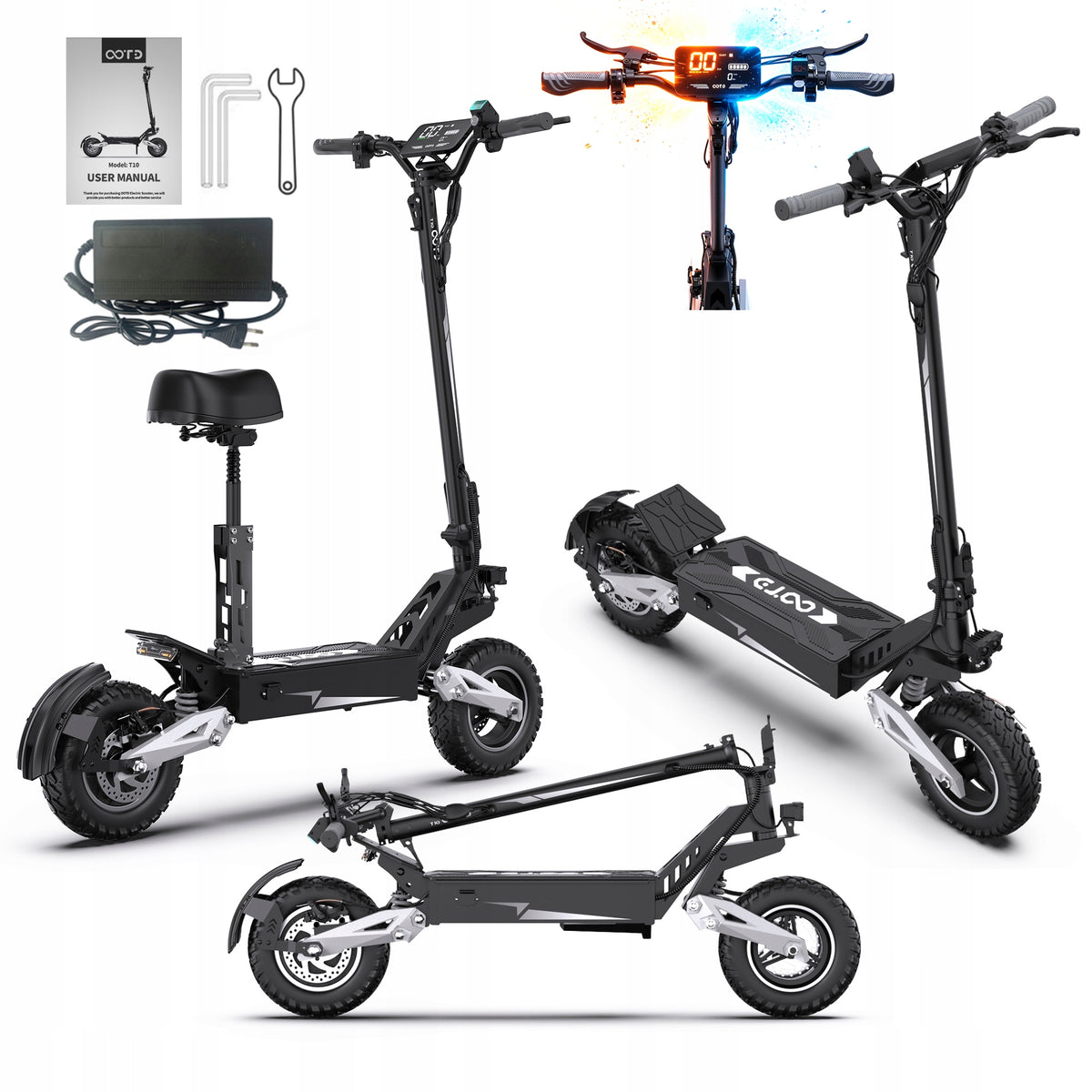 Electric Vehicles OOTD T10-13.5Ah Light Edition Black-Grey PL