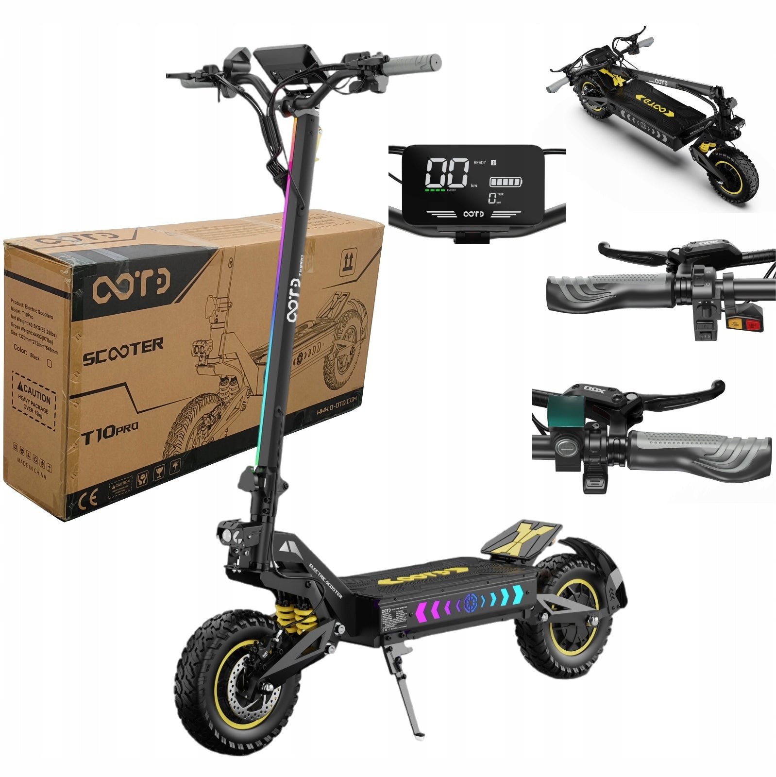 Electric Vehicles OOTD T10 PRO Dual Motors 2*1300W 52V 23,4Ah 65KM/H 70KM