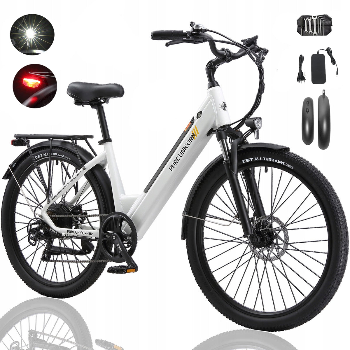 Electric Vehicles PURE UNICORN U2 1000W 48V 12.8Ah 45km/h 90km 27.5"*2.35