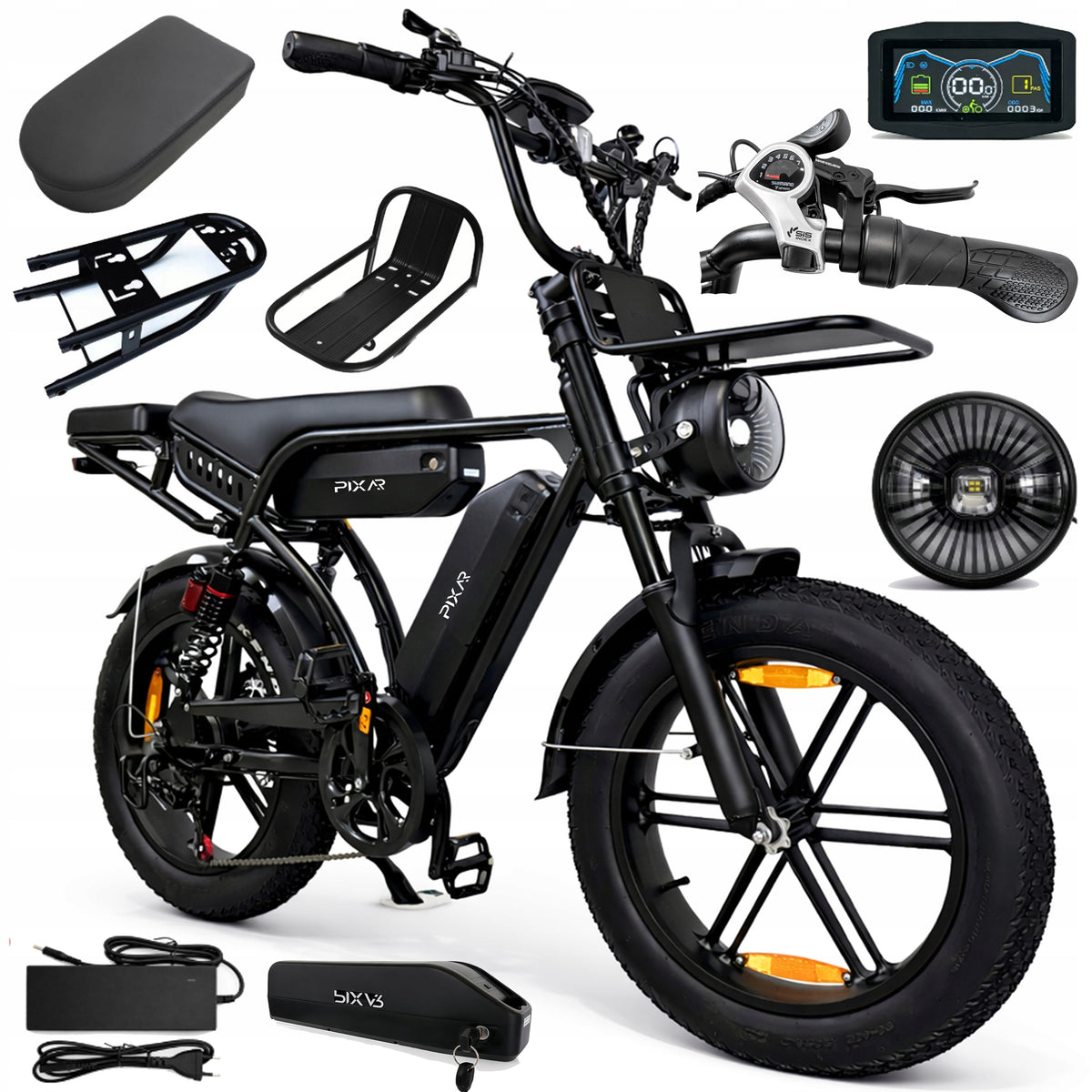 Electric Vehicles Pixar M9 750W 48V 35Ah 45KM/H 130HP 20" Off-road