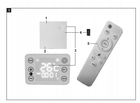 Electric Wall Heater White 800W Thermostat Brand Swe