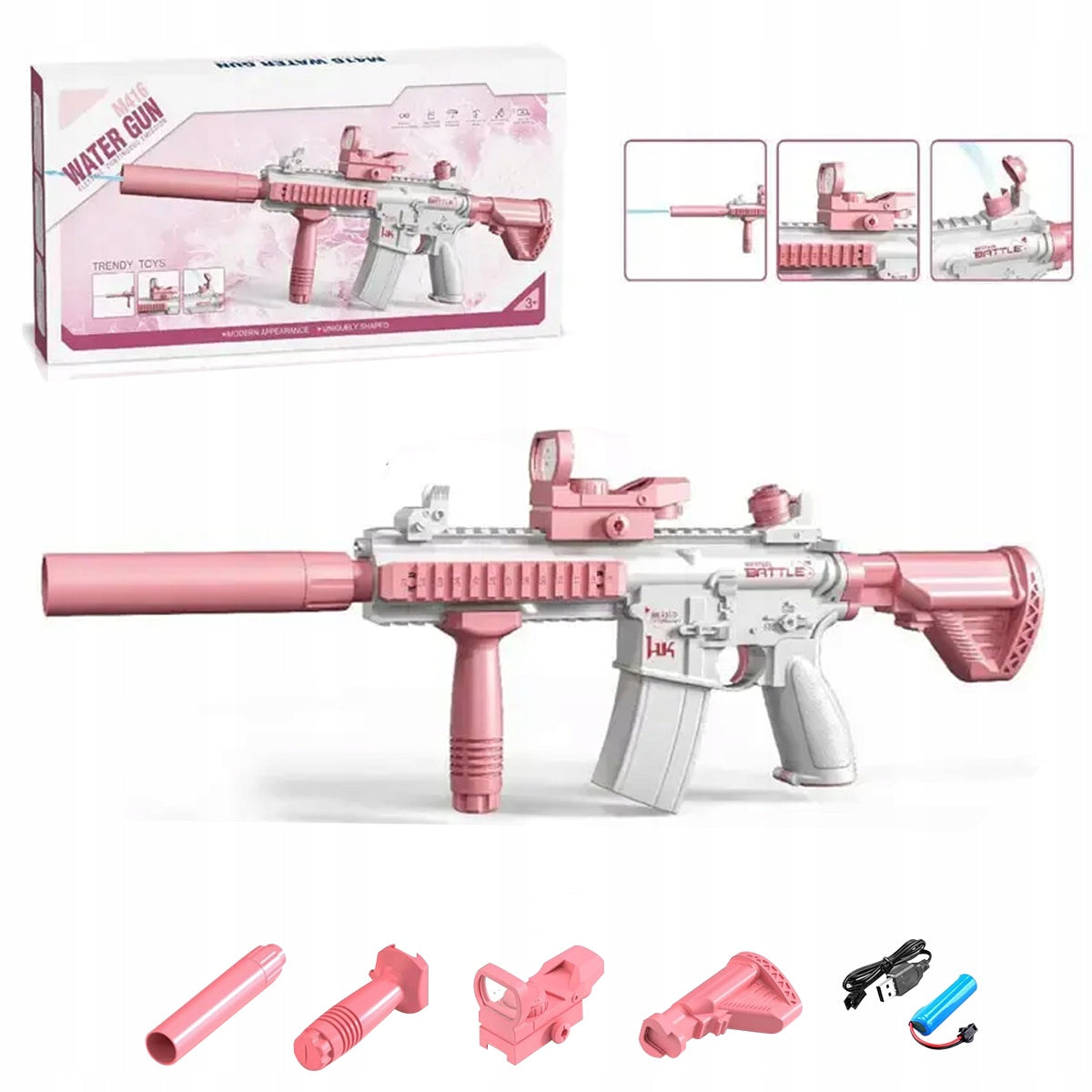 Electric Water Gun Automatic Rifle Rechargeable Packaging status original