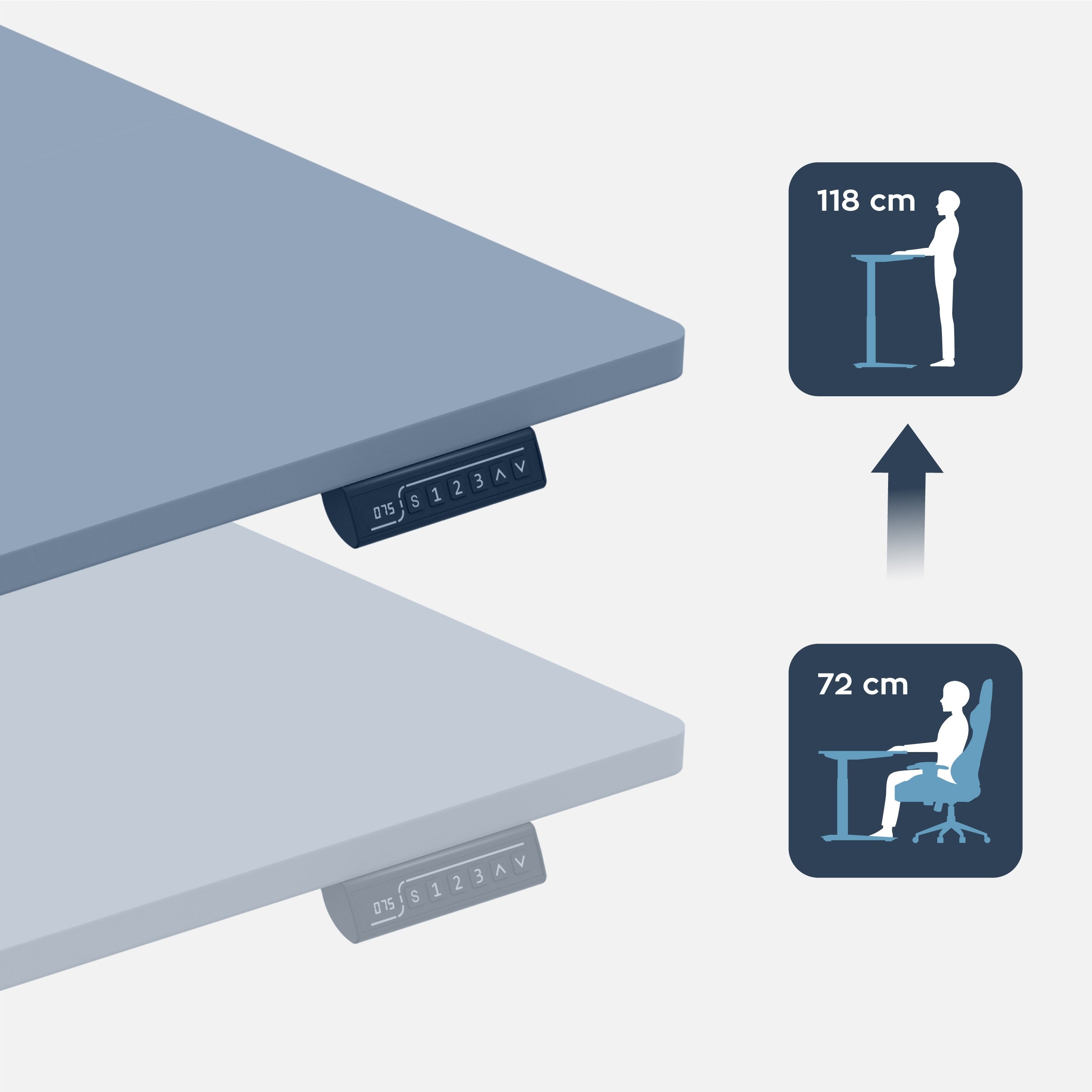 Electric adjustable desk MARK ADLER white computer large 160x80 cm Brand Markadler