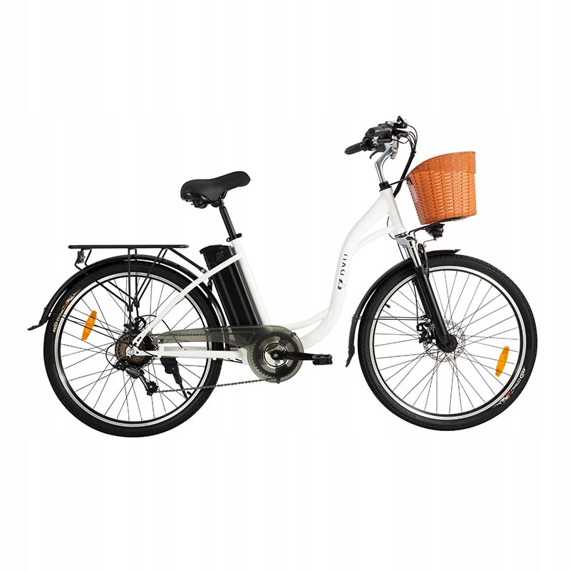 Electric bike DYU C6 20 frame 45 cm steel wheel 26 " white 250 W Foldability self-assembly, adjustable