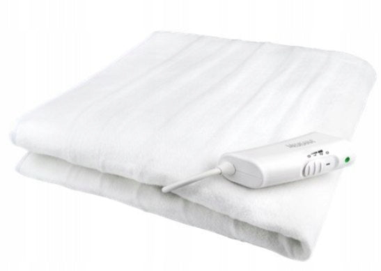Electric blanket 150 x 80 cm white TRAVEL Medical device no