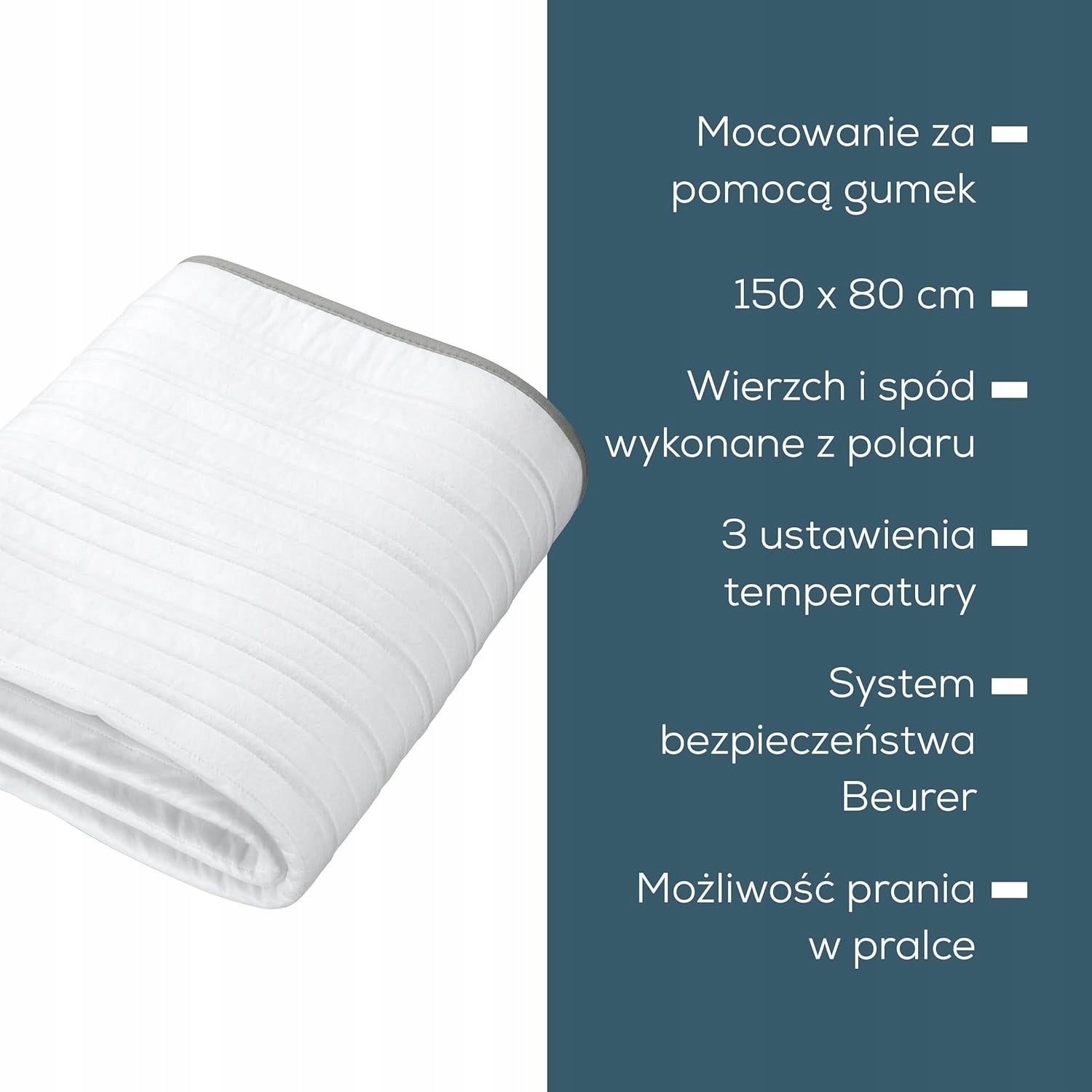 Electric blanket Beurer fleece with temperature control 50 W Medical device no