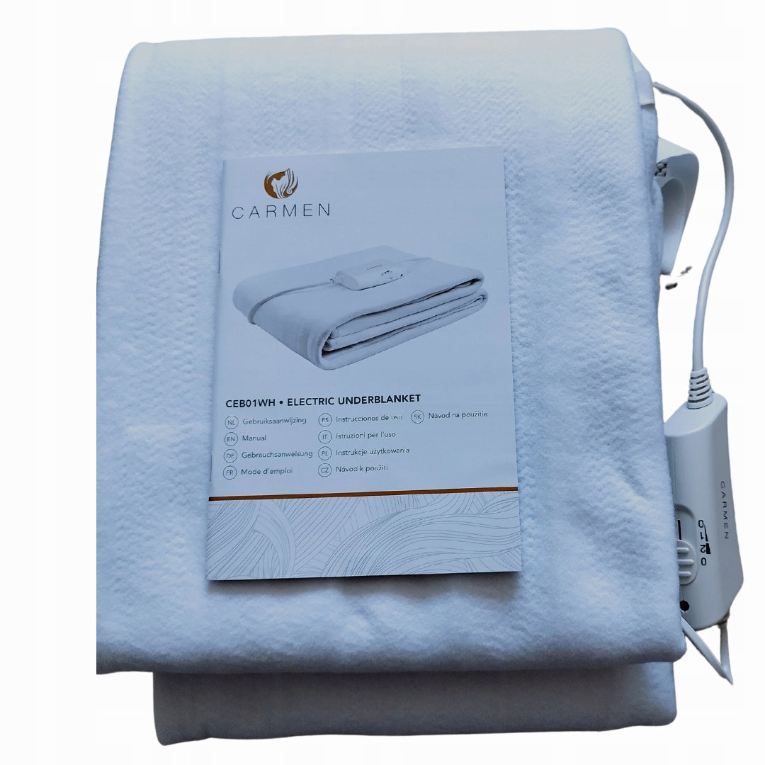 Electric blanket Carmen CEB01WH white Medical device no