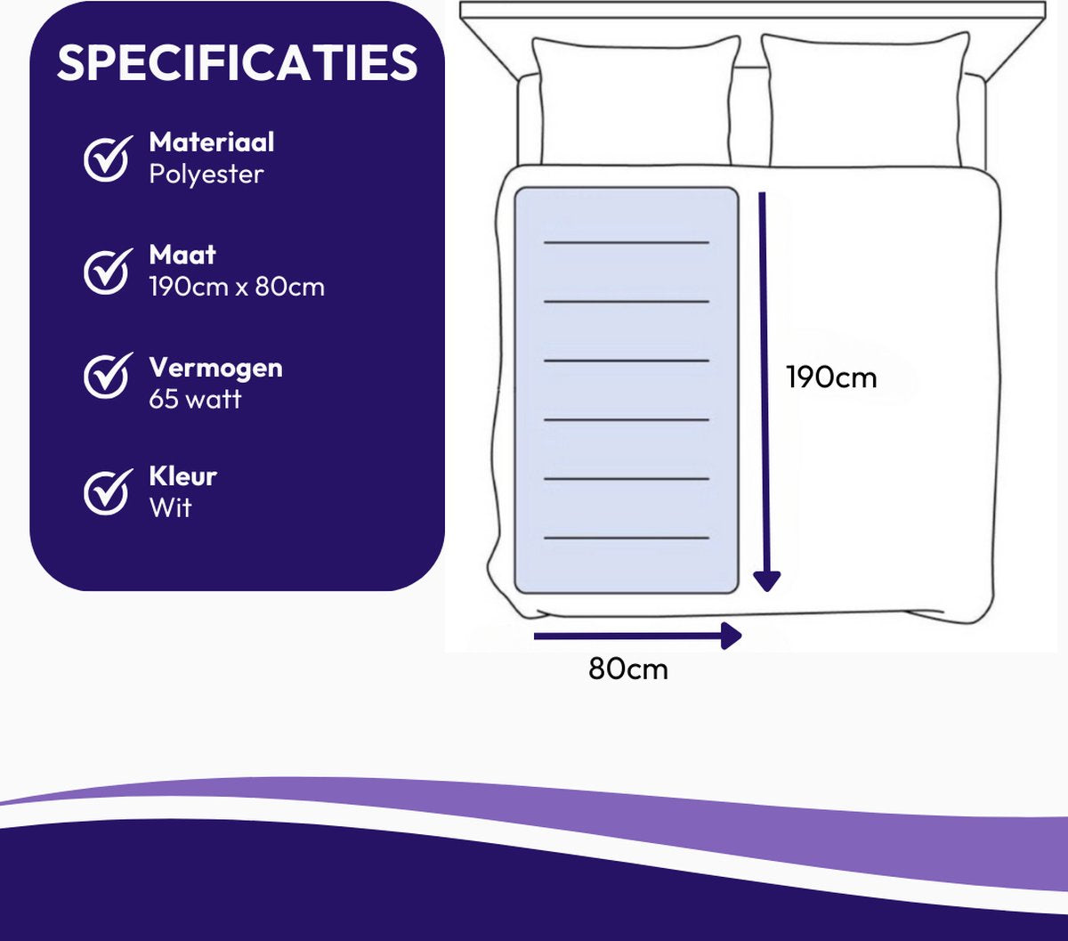 Electric blanket Comfeur CF1Z25 190x80 cm 65W Packaging status original