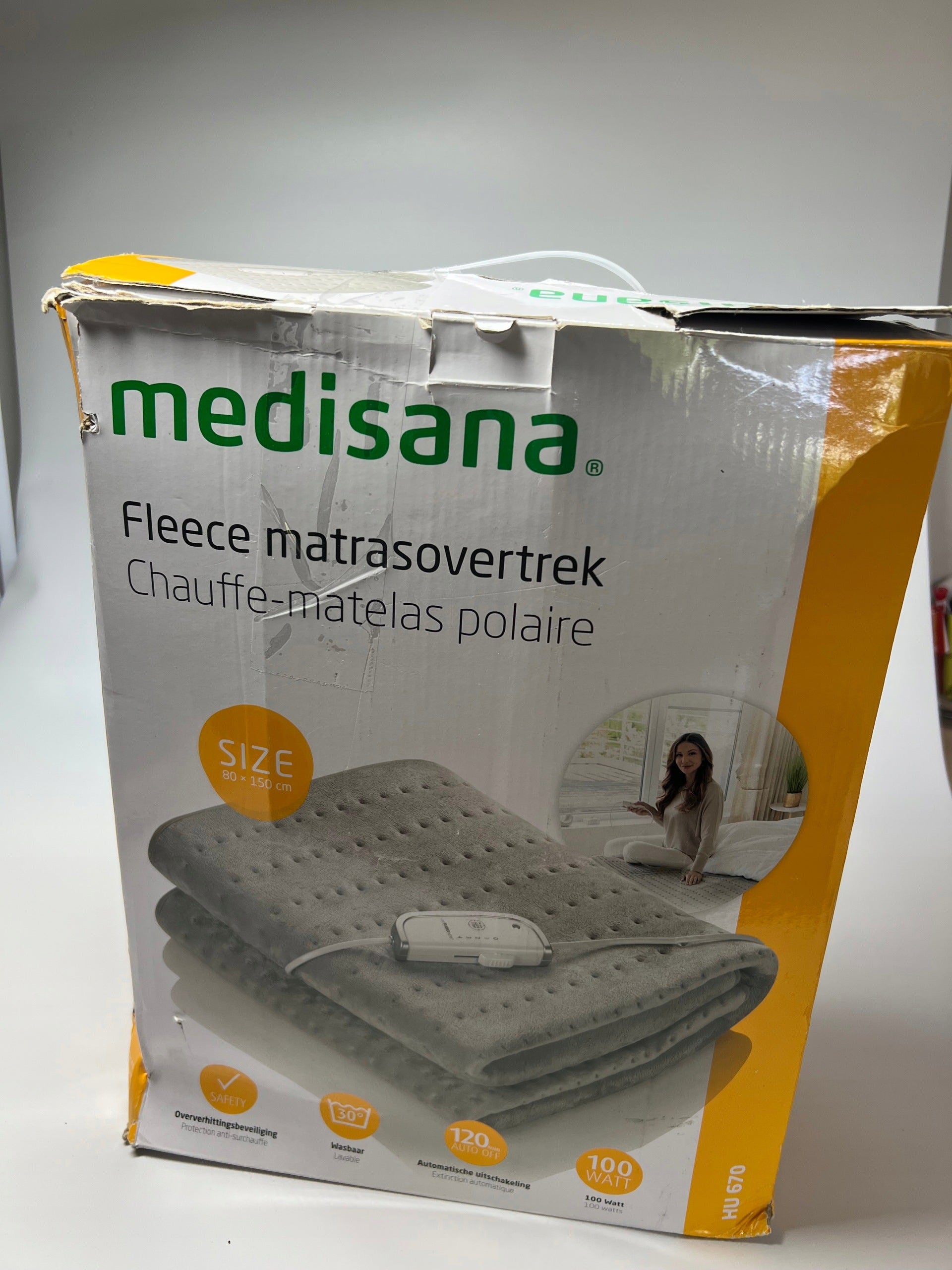 Electric blanket Medisana HU 670 grey 100 W Medical device type accessories for a medical device or a product without an intended medical purpose