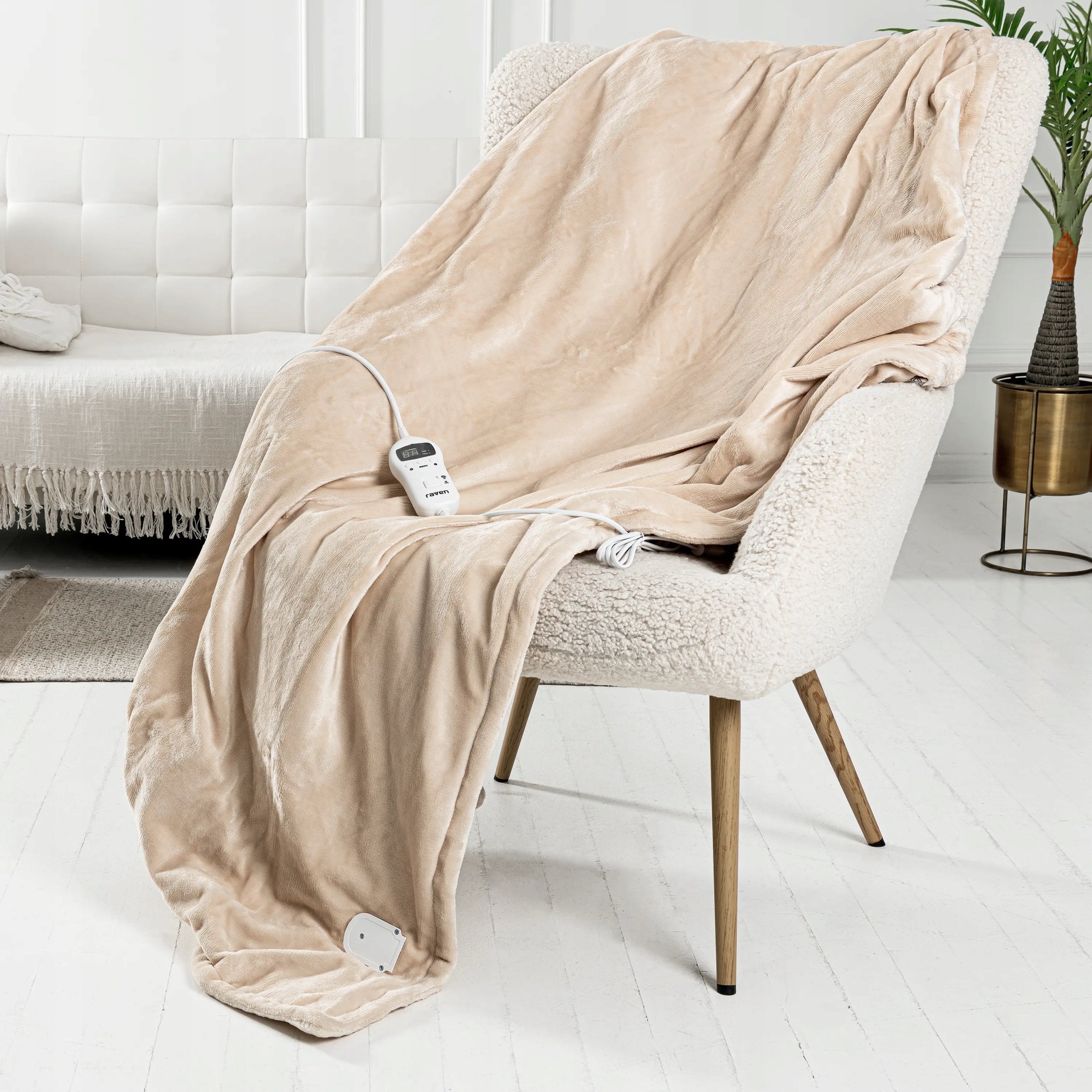 Electric blanket Raven EKE003B 160x120cm 10 degree adjustment Pilot Beige Medical device no