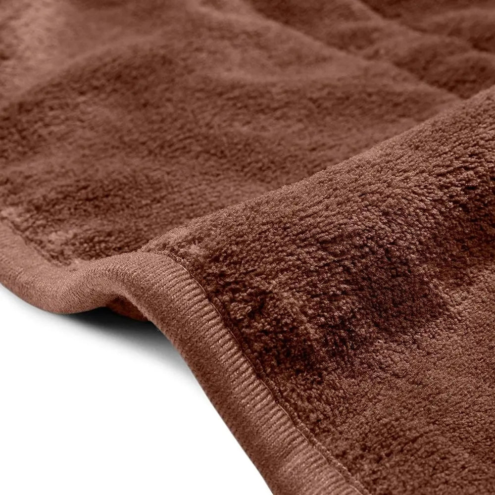 Electric blanket Tresko brown fleece 180x130 cm with remote control Medical device no