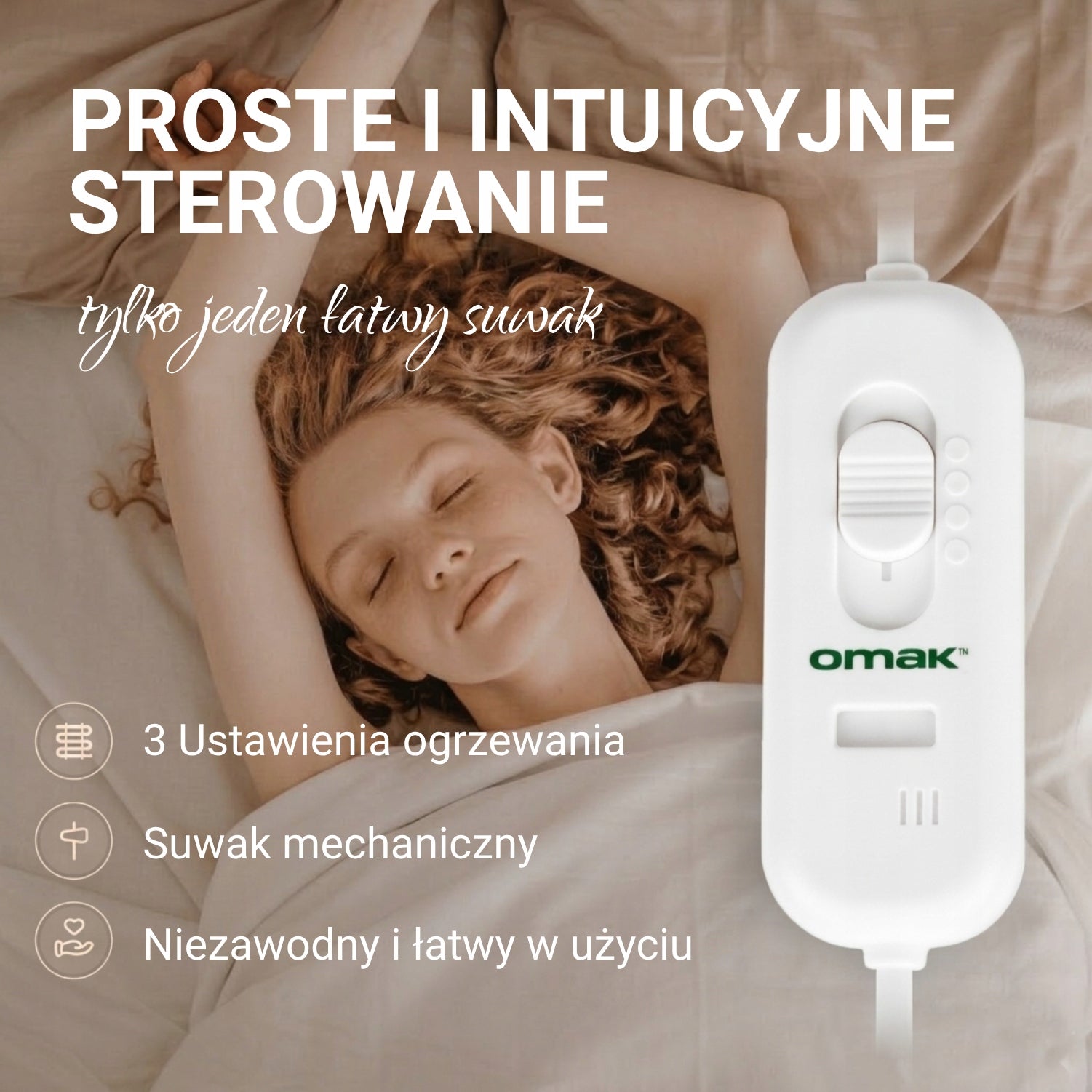 Electric blanket under blanket temperature levels Removable double remote control OMAK Packaging status original