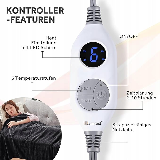 Electric blanket with automatic switch 130 x 180 cm Brand no brand